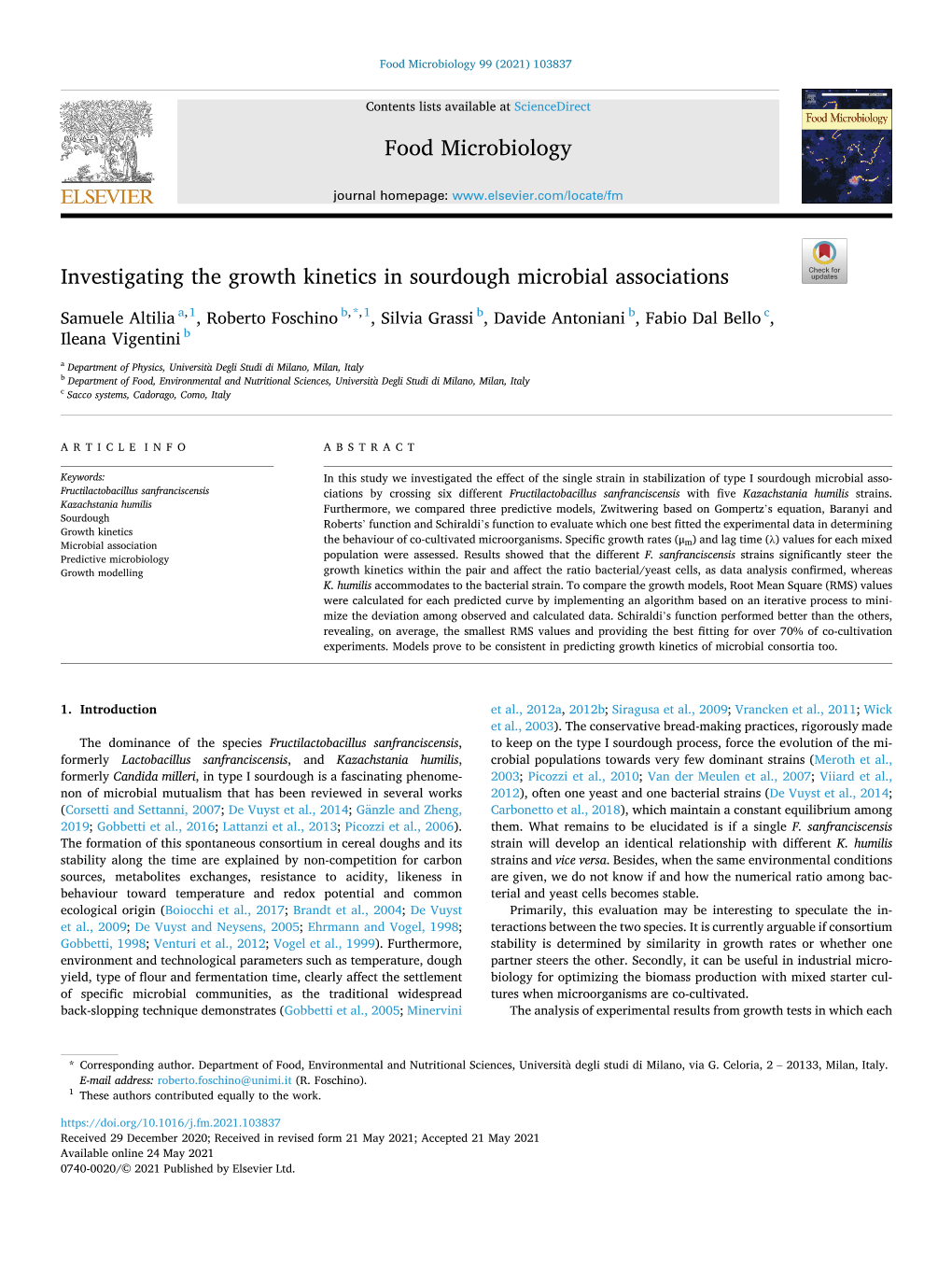 Investigating the Growth Kinetics in Sourdough Microbial Associations