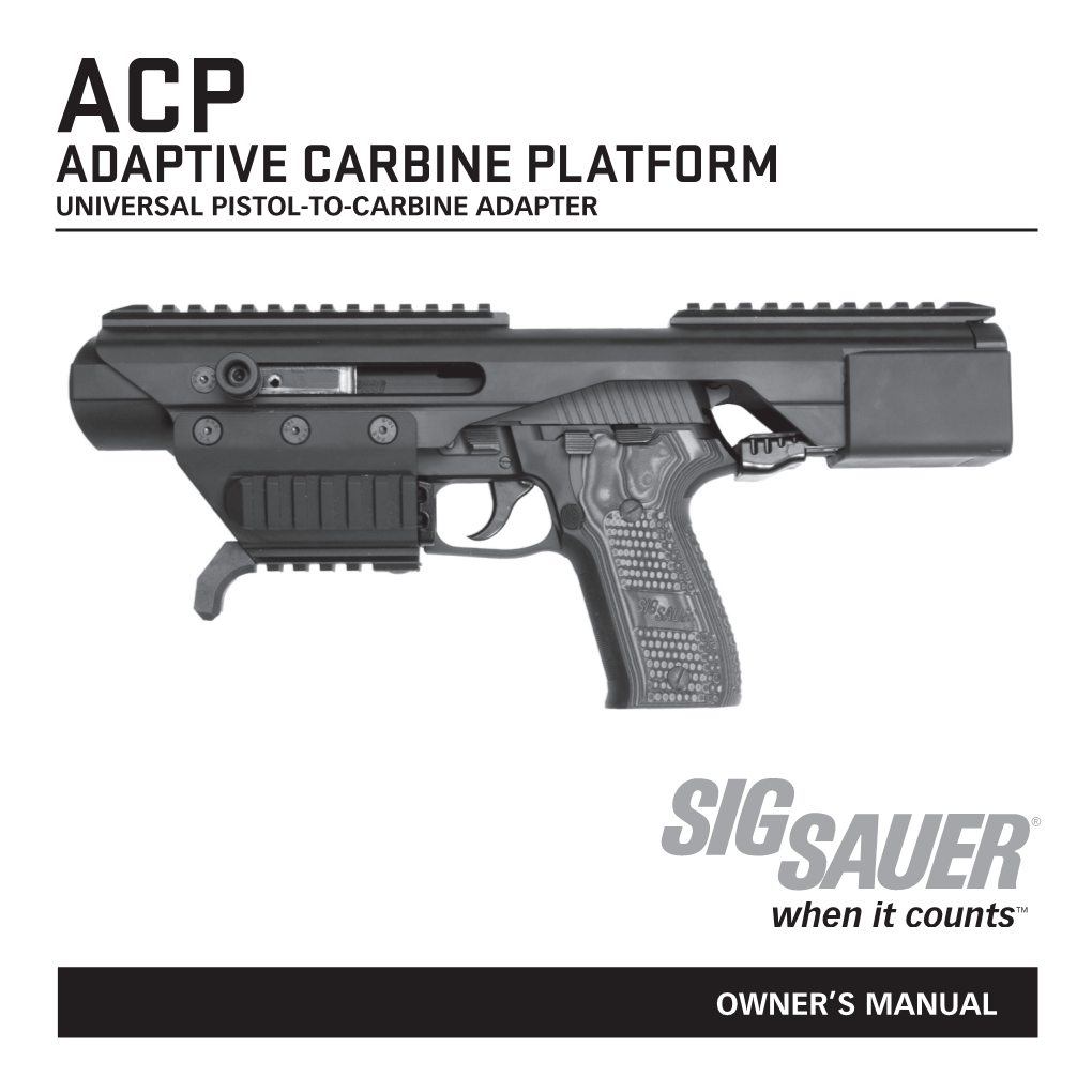 ACP ADAPTIVE CARBINE PLATFORM Universal Pistol-To-Carbine Adapter