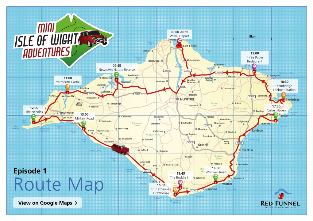 Route Map Blackgang Lighthouse 7 Binnel Bay Rocken End St