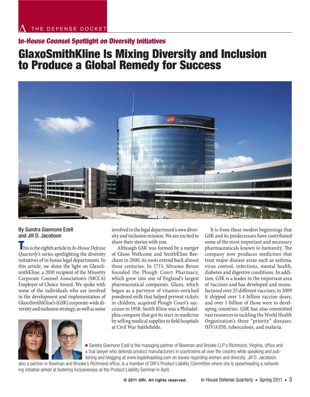 Glaxosmithkline Is Mixing Diversity and Inclusion to Produce a Global Remedy for Success