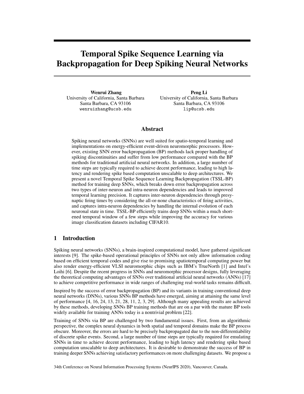 Temporal Spike Sequence Learning Via Backpropagation for Deep Spiking Neural Networks