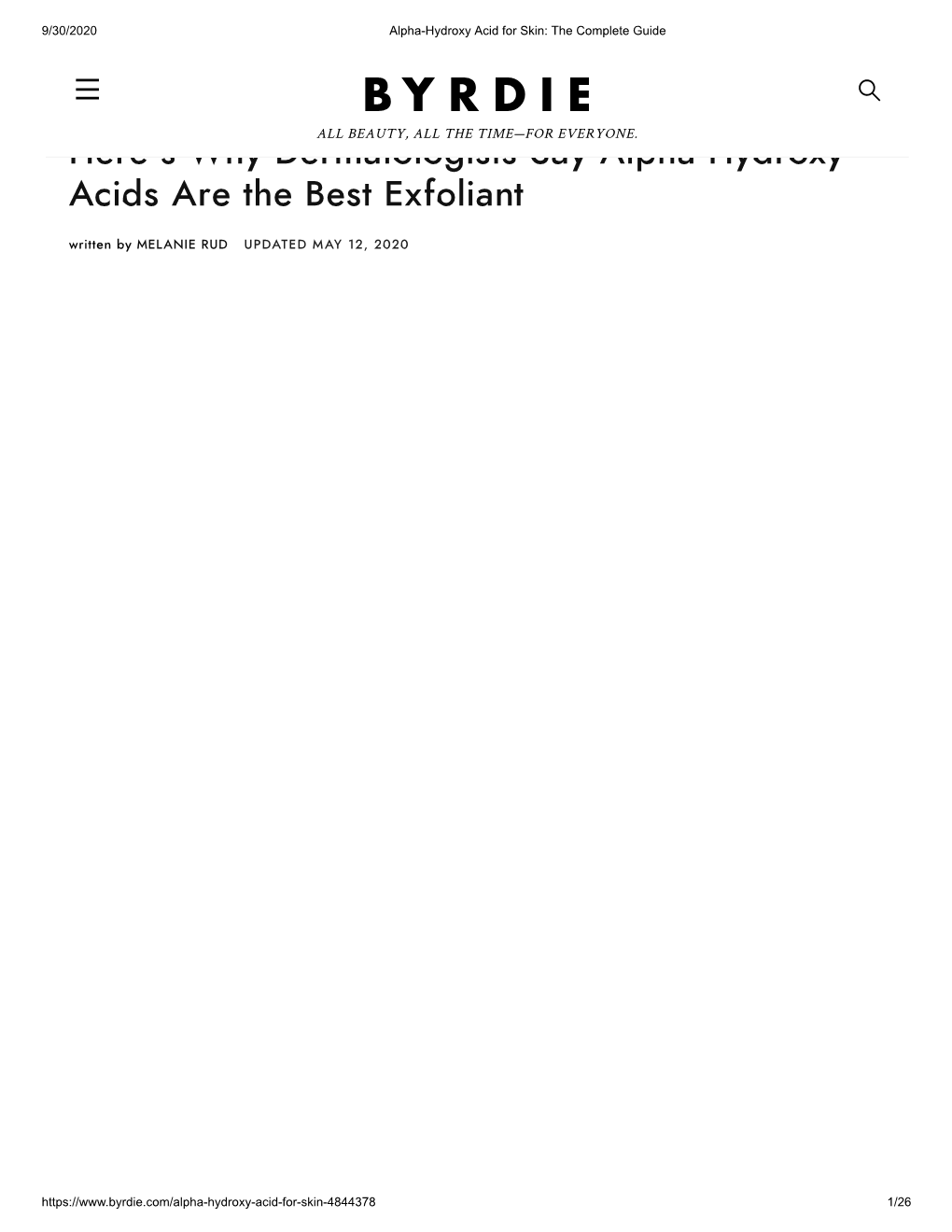 Alpha-Hydroxy Acid for Skin the Complete Guide.Pdf