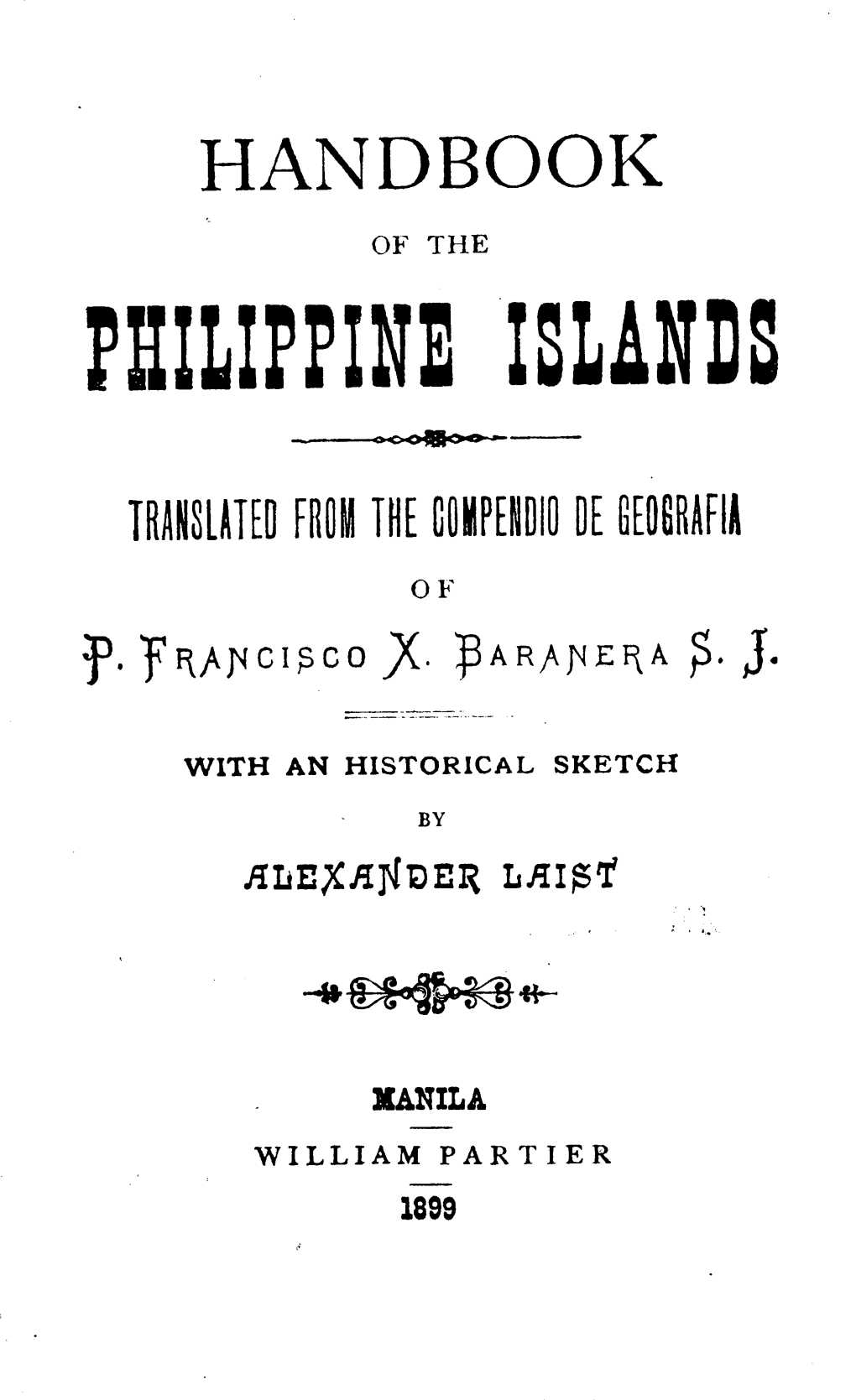 Handbook of the Philippine Islands