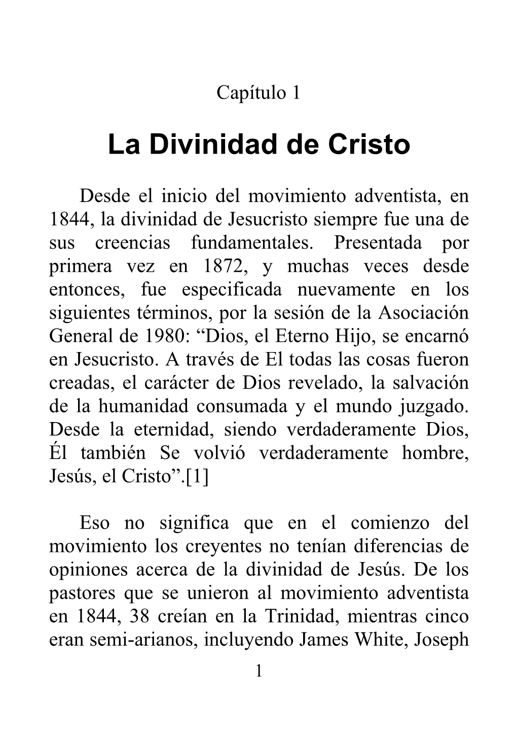 La Divinidad De Cristo