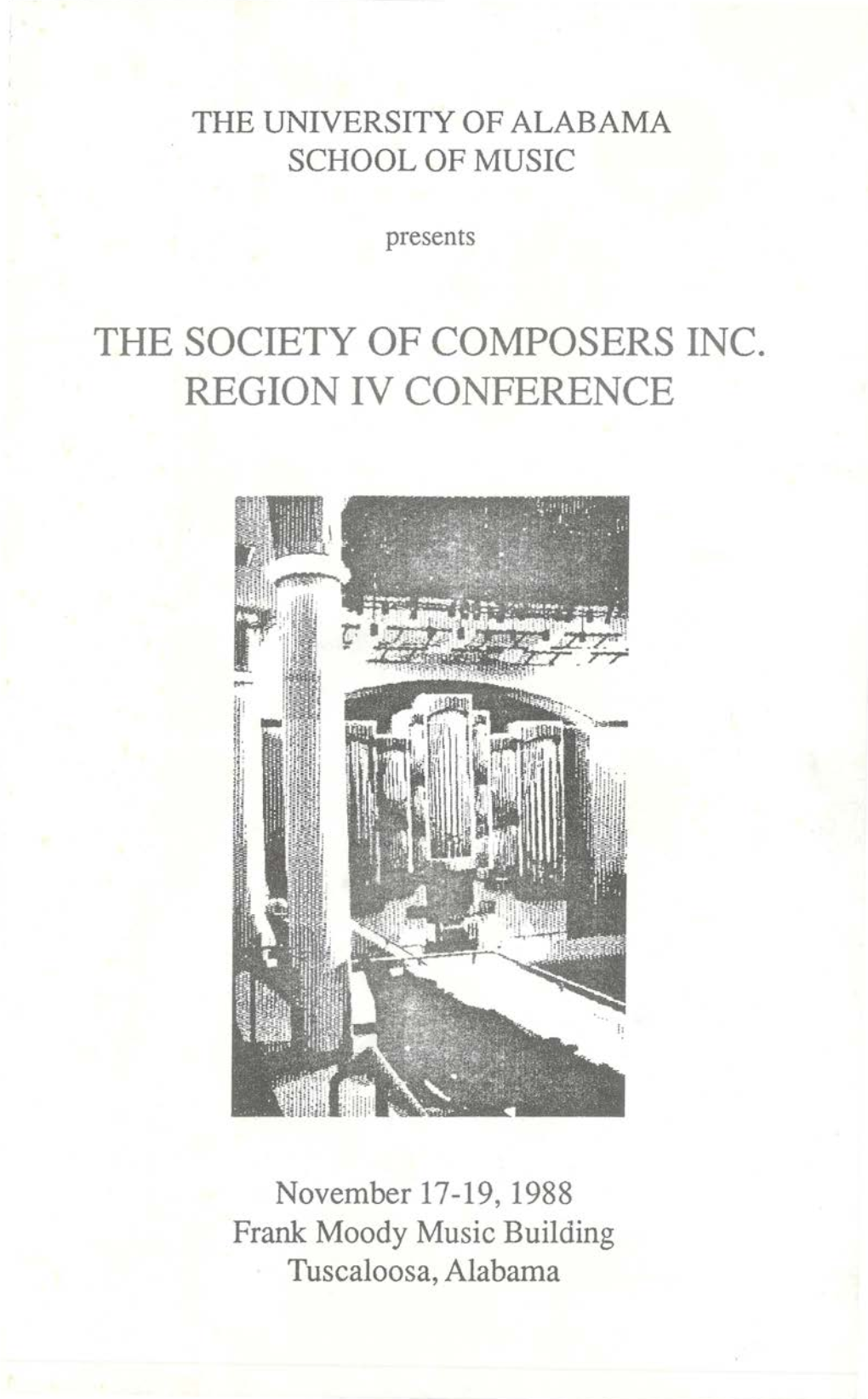 The Society of Composers Inc. Region Iv Conference
