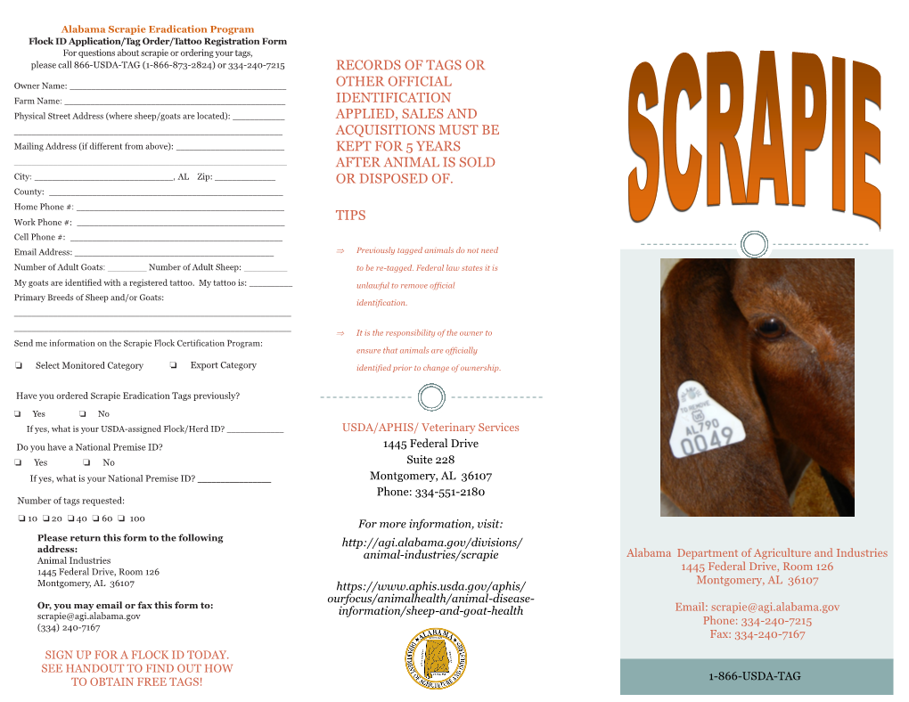 New Scrapie Brochure