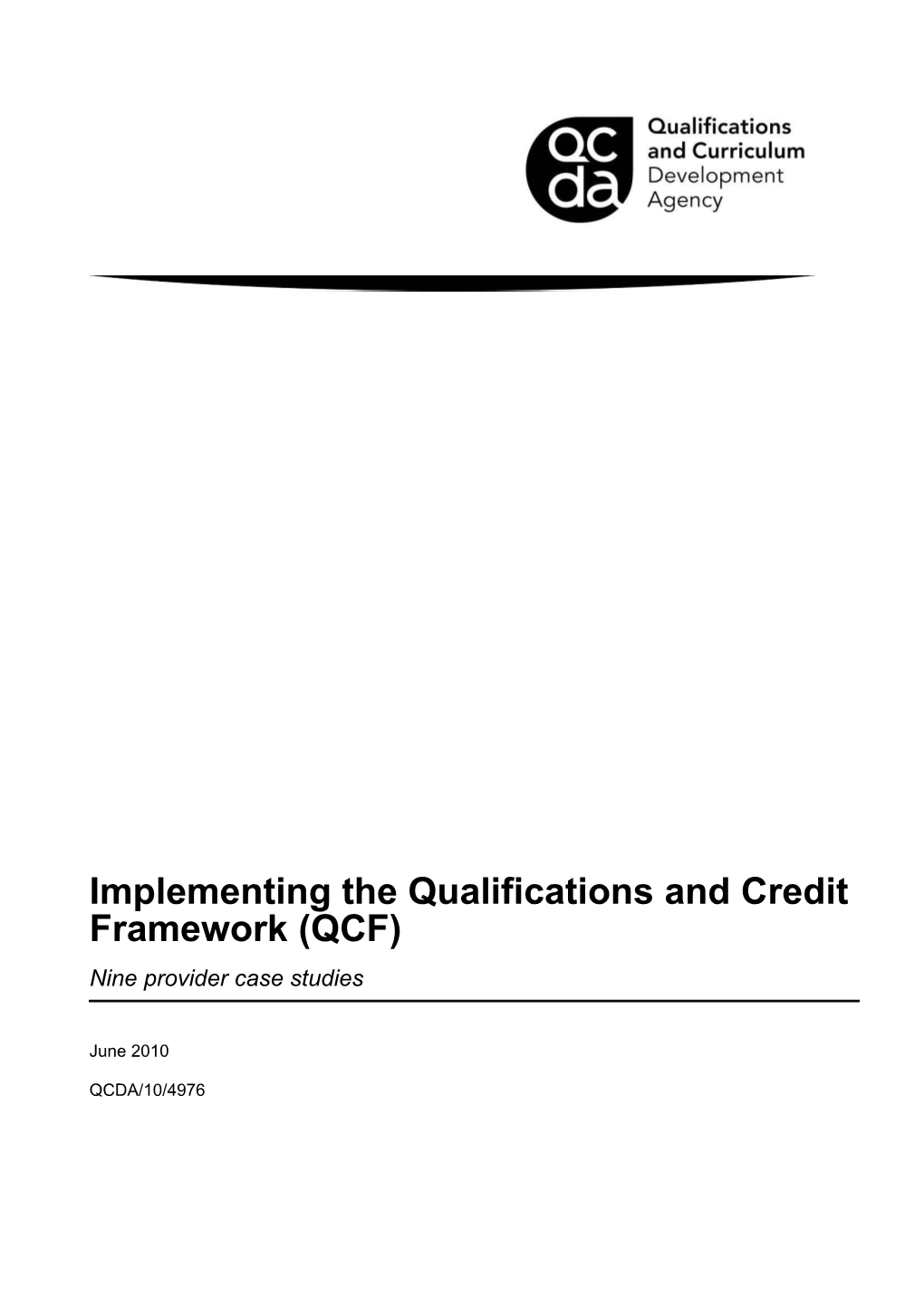 QCA Report Cover