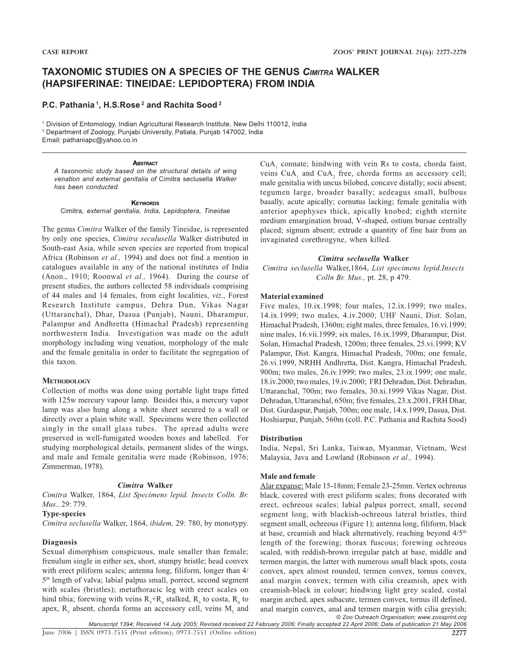 Pathania Taxonomic Study 1394