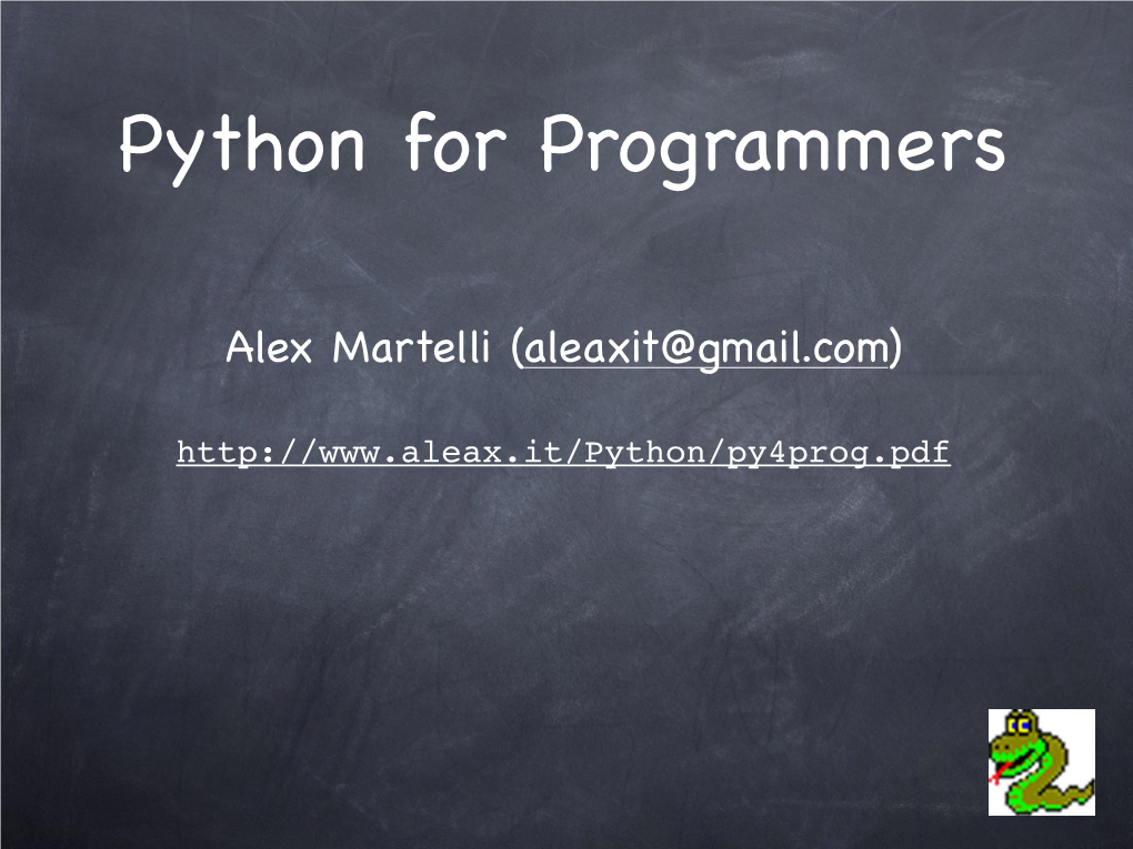 Python for Programmers