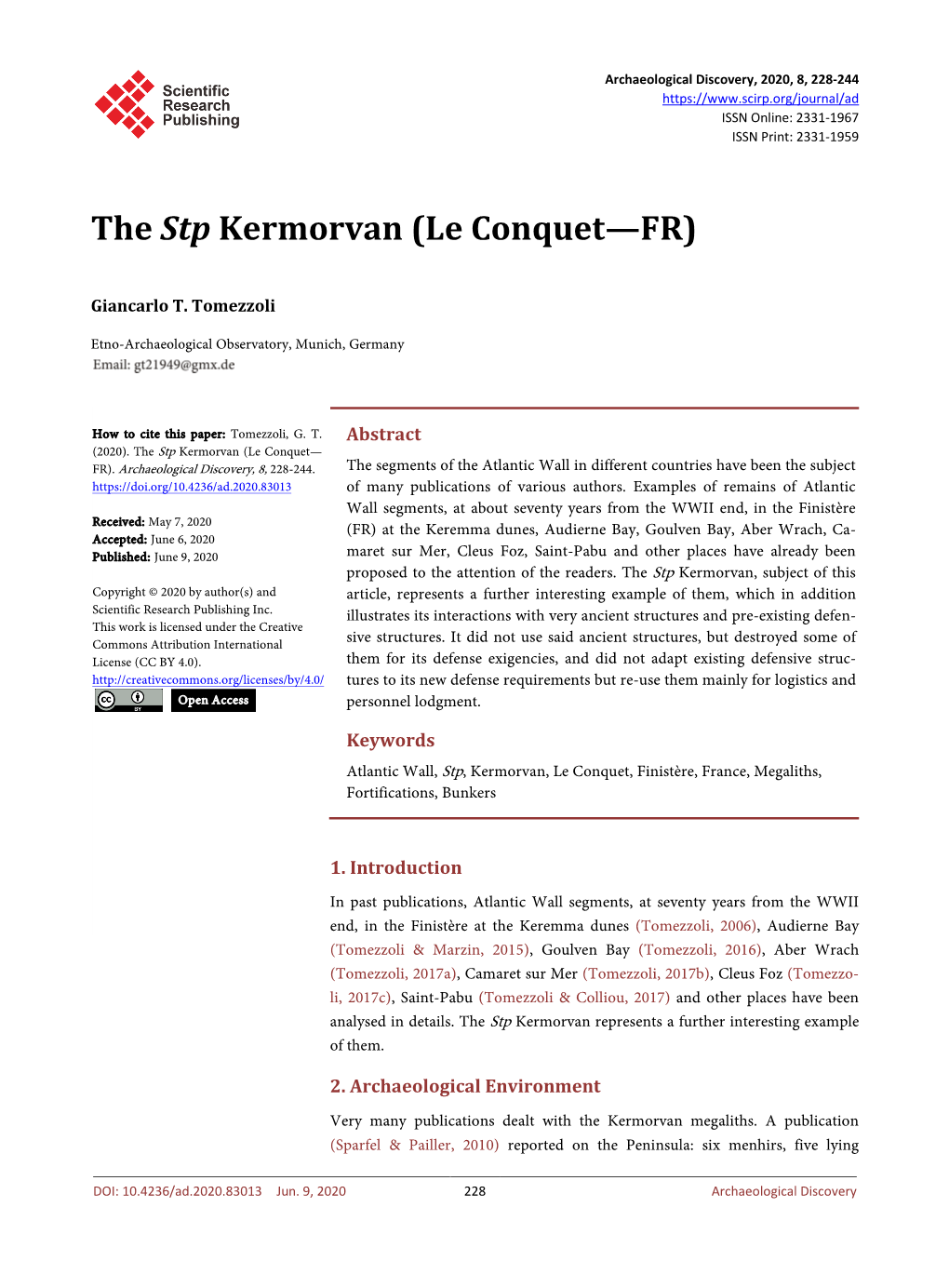 The Stp Kermorvan (Le Conquet—FR)