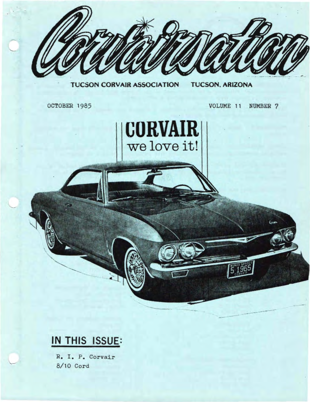 Corvair Association Tucson