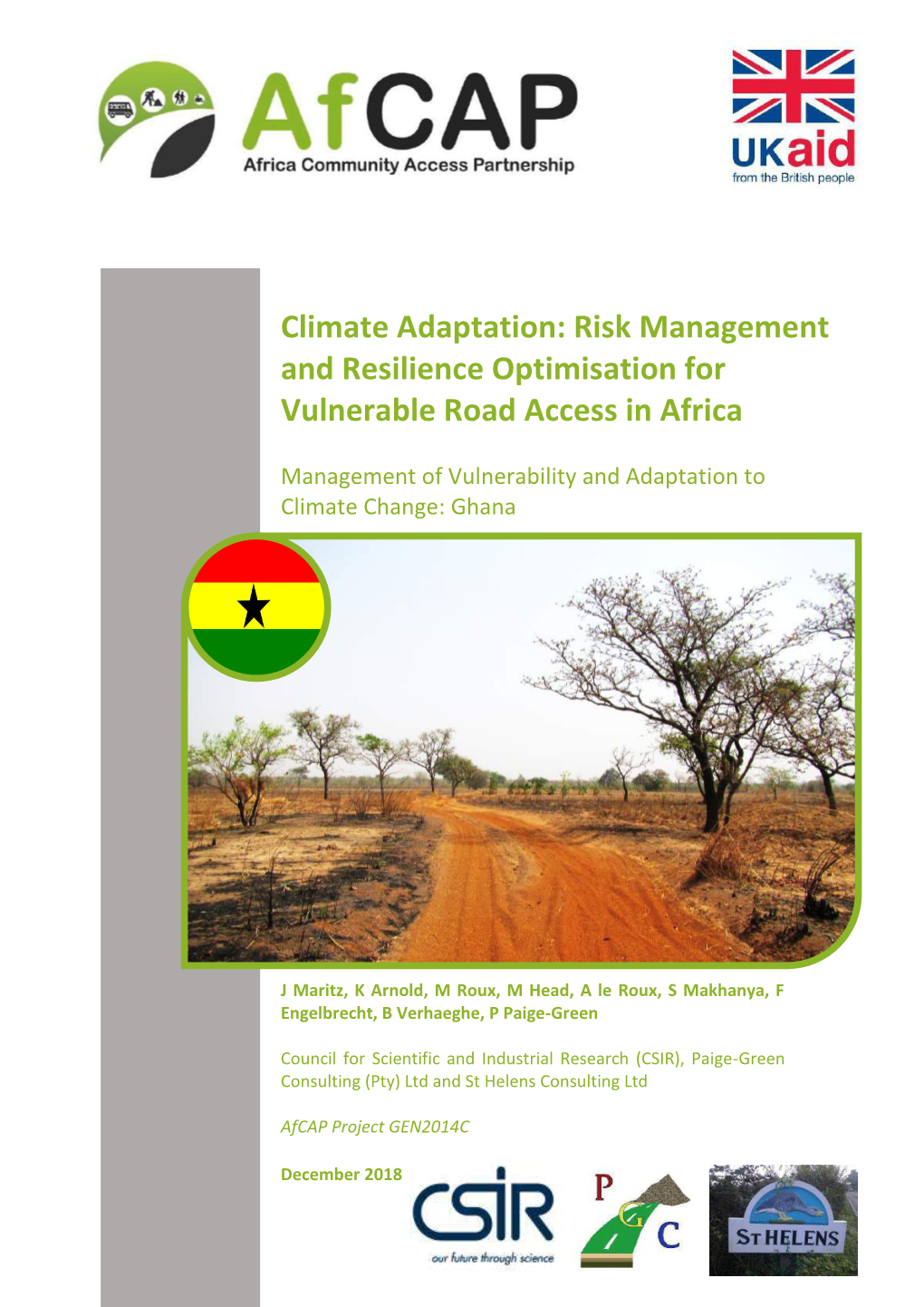 Climate Adaptation: Risk Management and Resilience Optimisation for Vulnerable Road Access in Africa