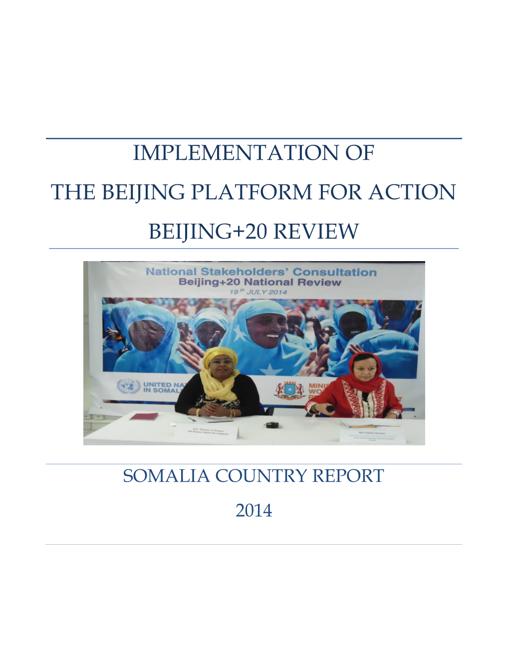 Somalia Review Report for Beijing