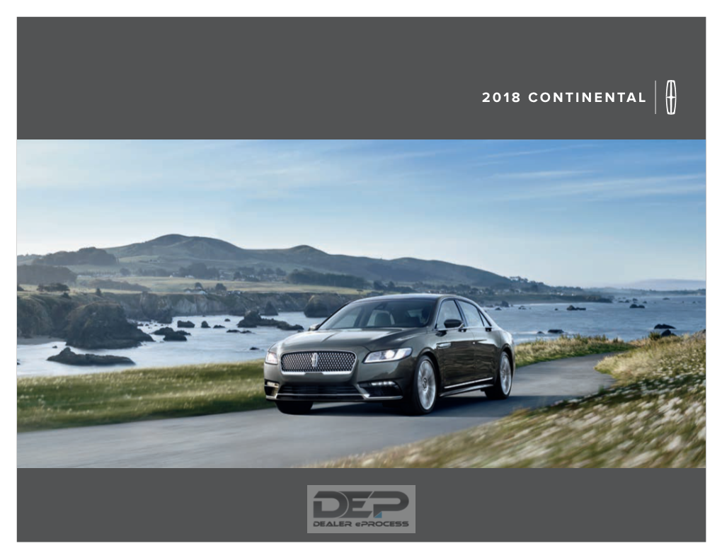 2018 Lincoln Continental Brochure