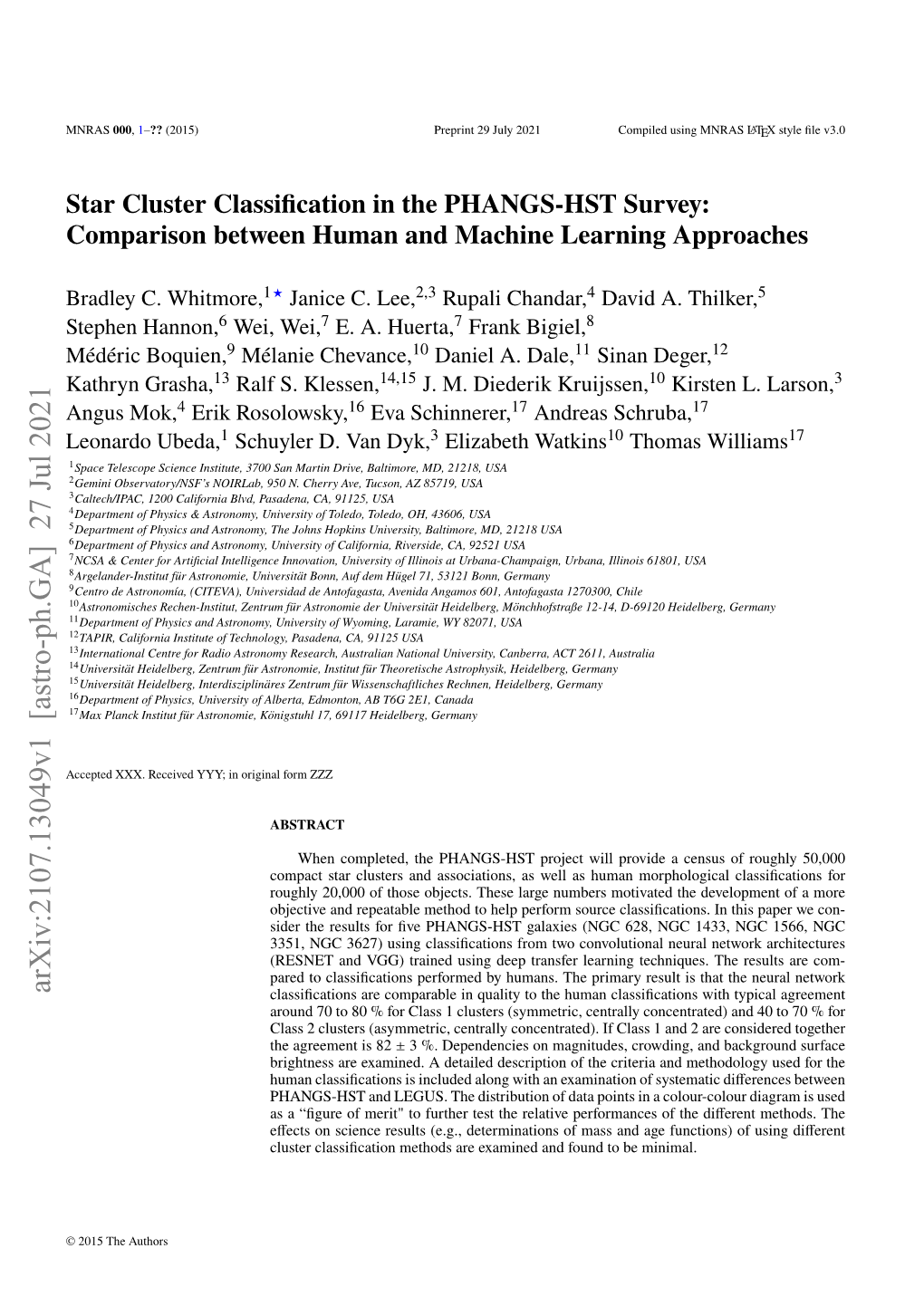 Star Cluster Classification in the PHANGS-HST Survey: Comparison