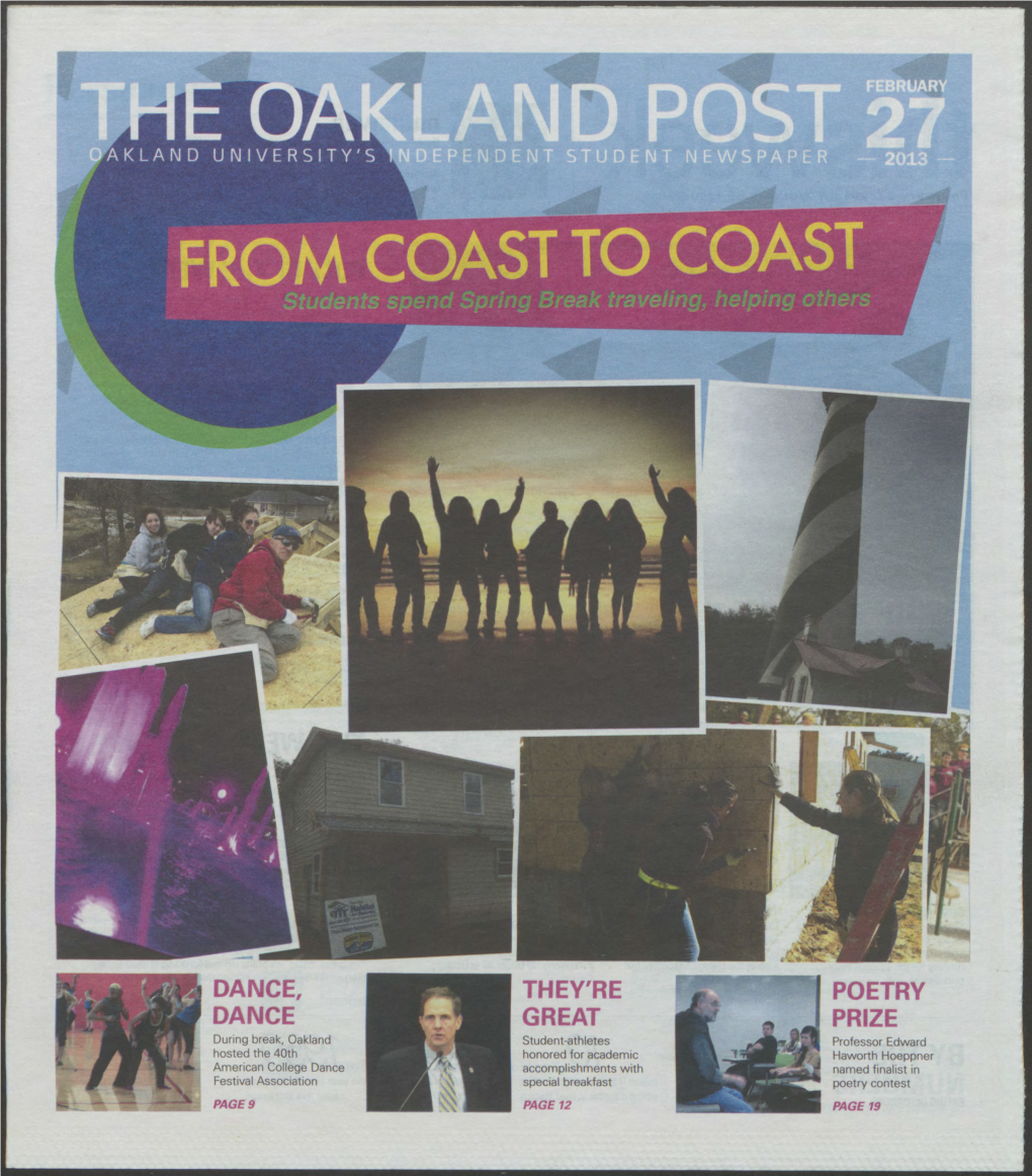 0A4 Land Post 27February Akland University's Nndependent Student Newspaper - 2013 - from Coast to Coast