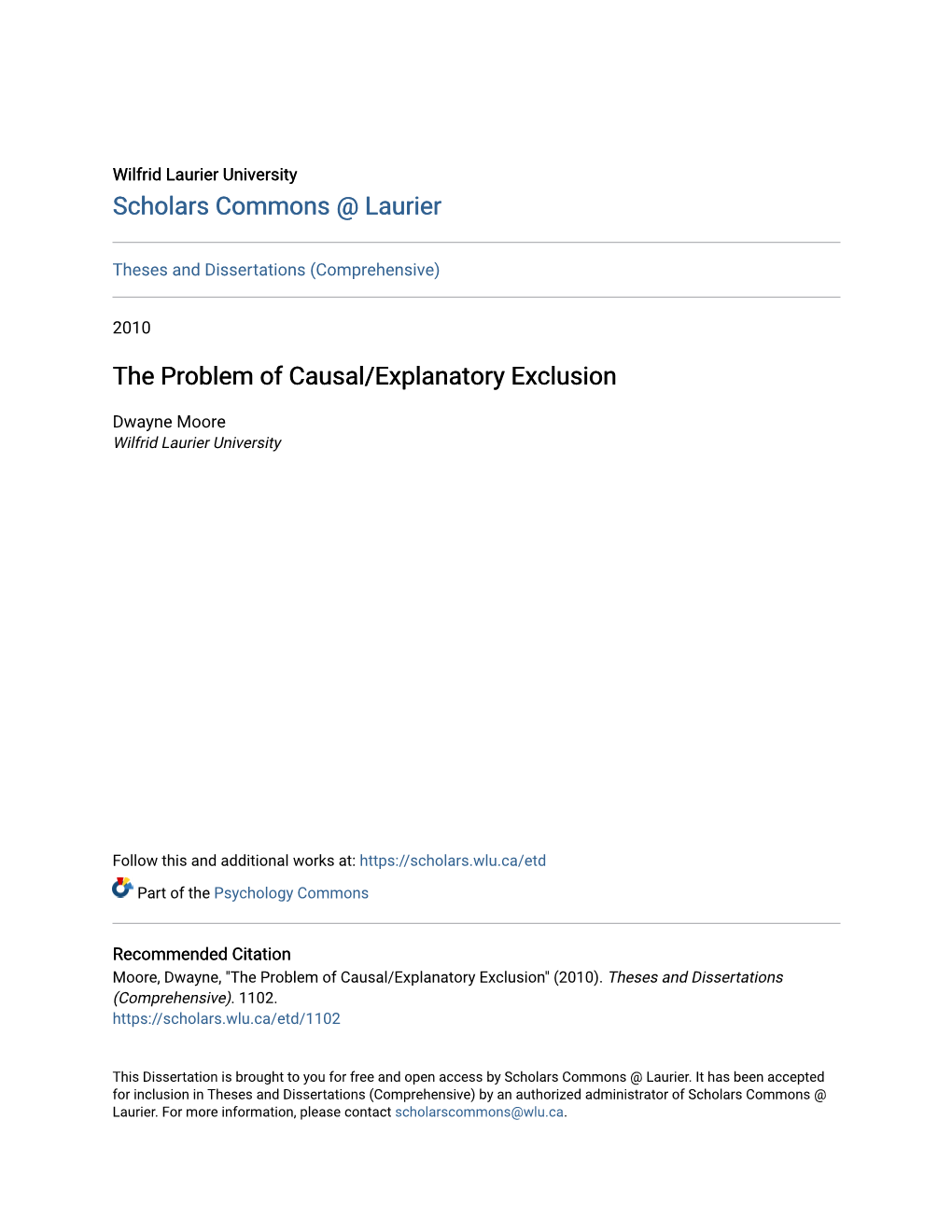 The Problem of Causal/Explanatory Exclusion
