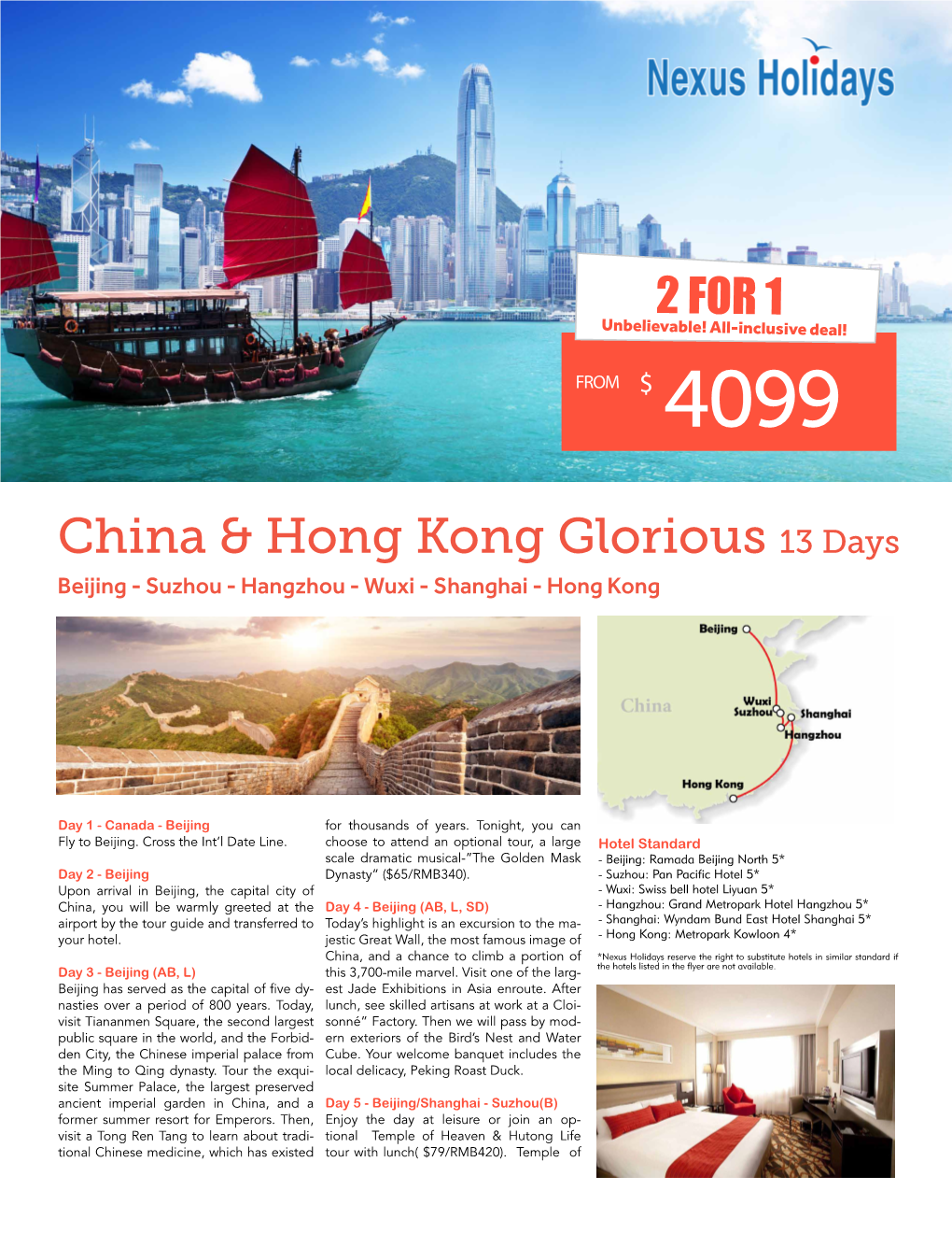 China & Hong Kong Glorious 13 Days