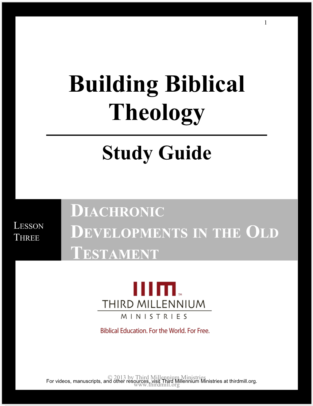 Building Biblical Theology s1