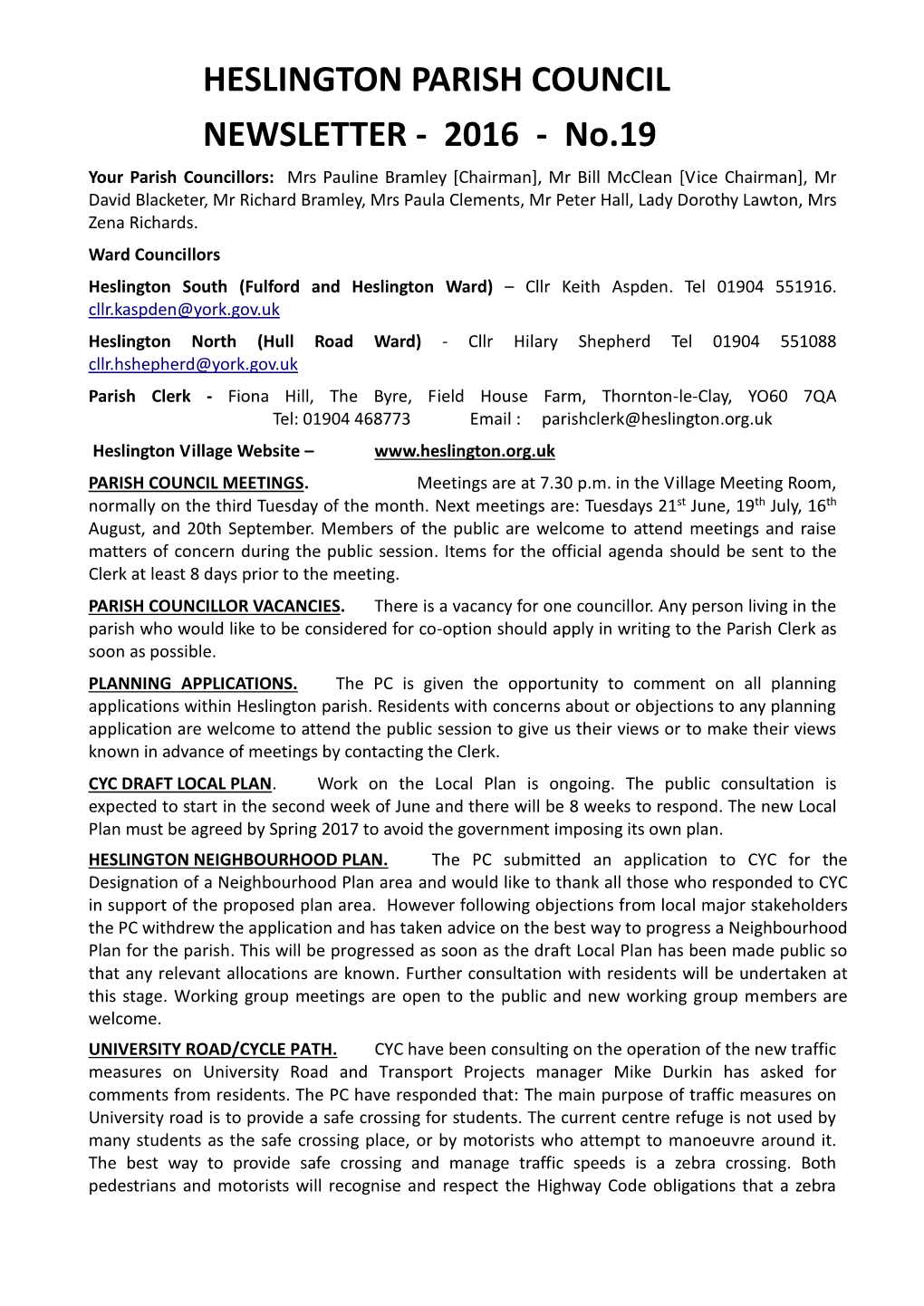 Heslington Parish Council