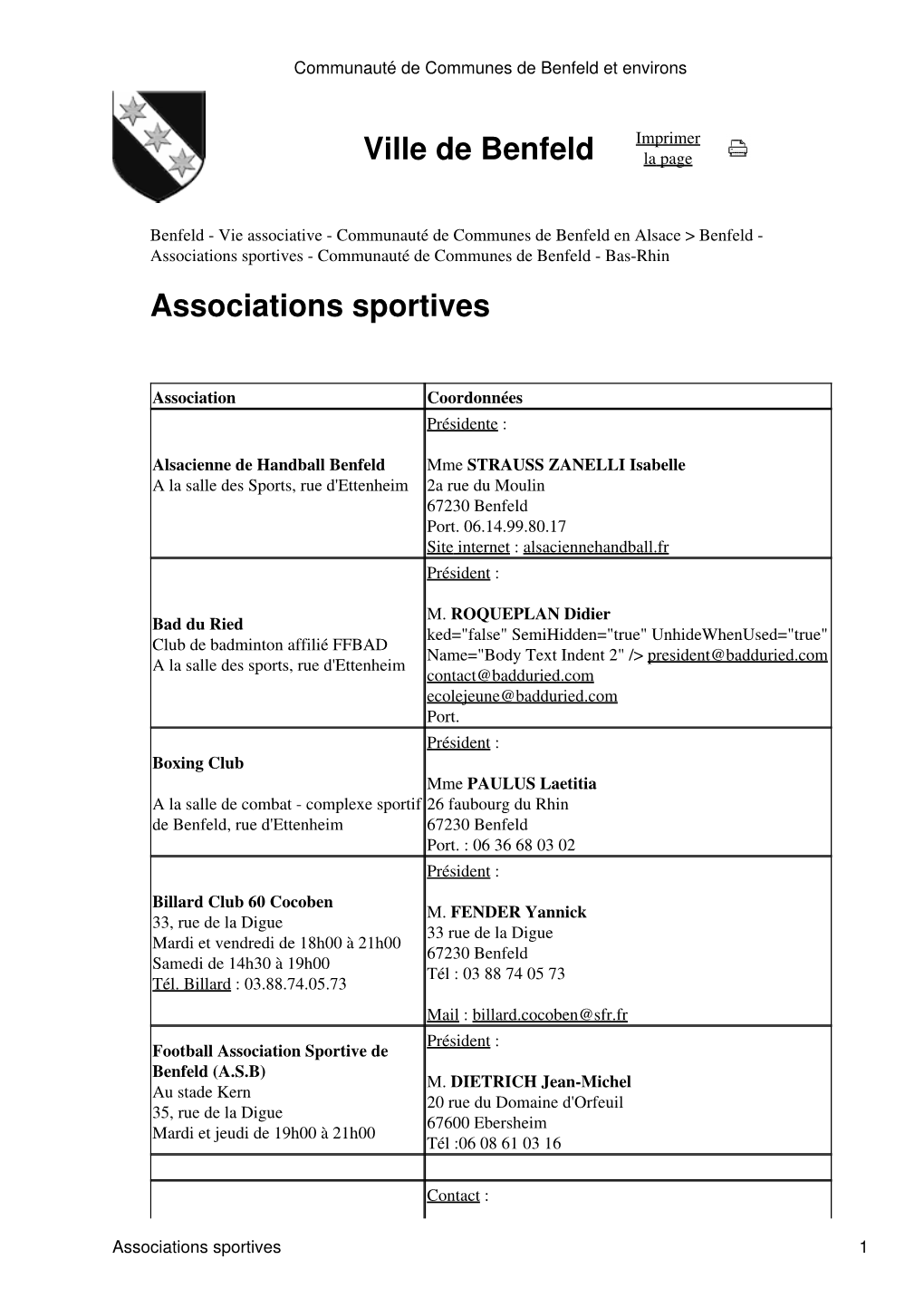 Communauté De Communes De Benfeld Et Environs