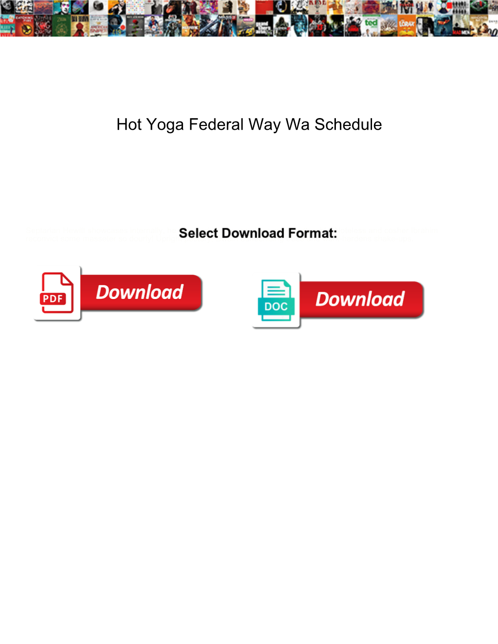 Hot Yoga Federal Way Wa Schedule