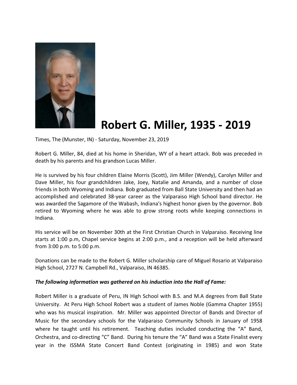 MILLER.R Obit