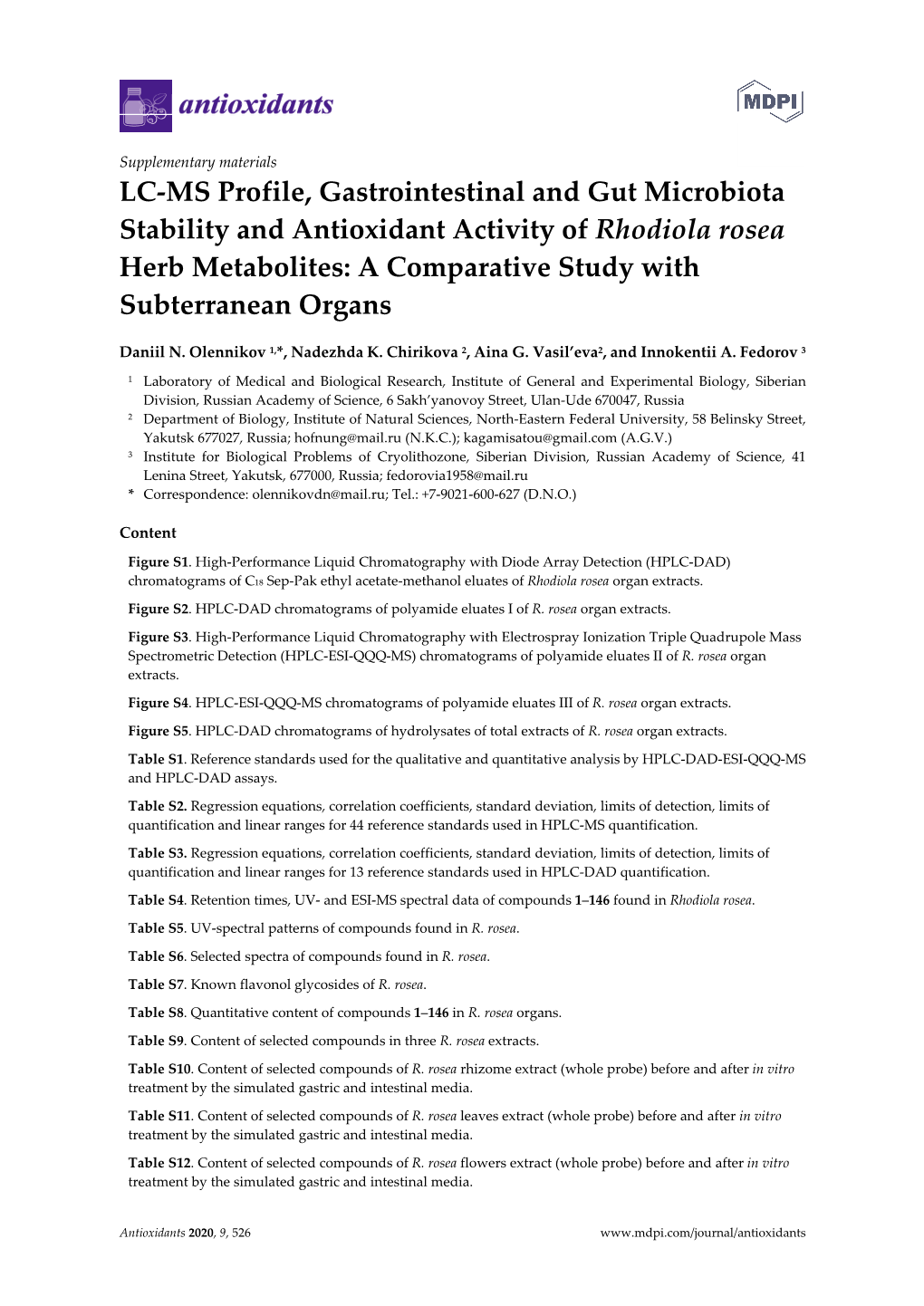 LC-MS Profile, Gastrointestinal and Gut Microbiota Stability And