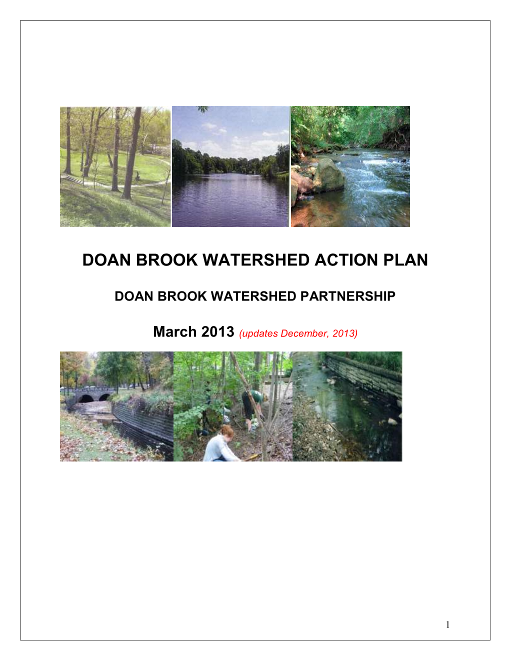 Doan Brook Watershed Action Plan