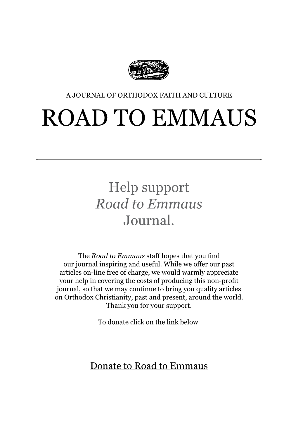 Road to Emmaus