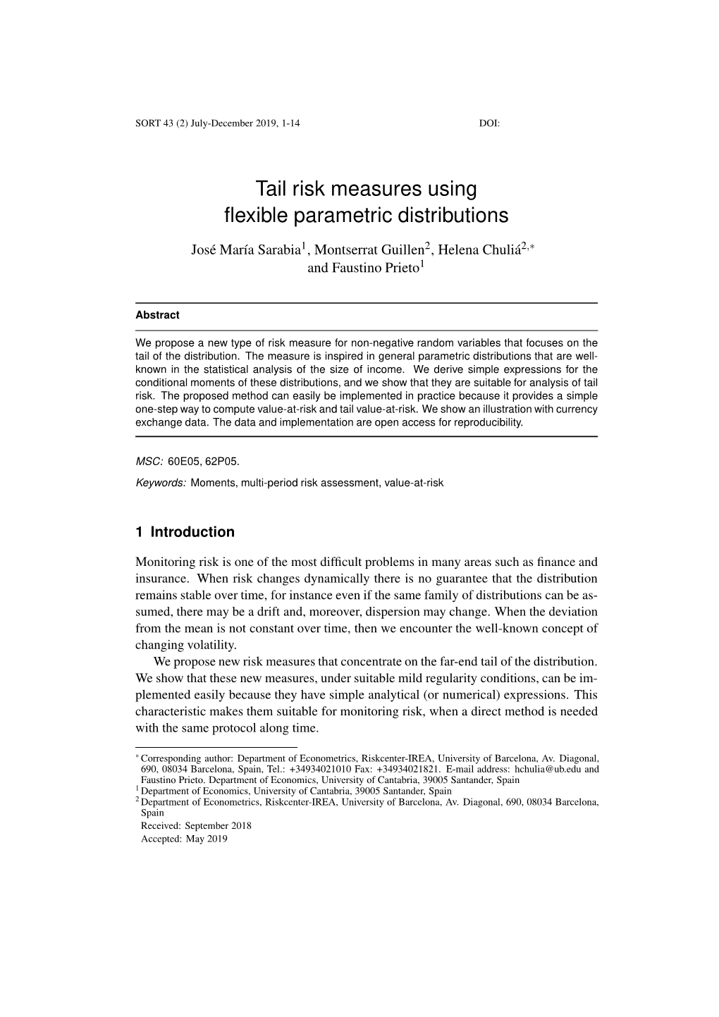 Tail Risk Measures Using Flexible Parametric Distributions
