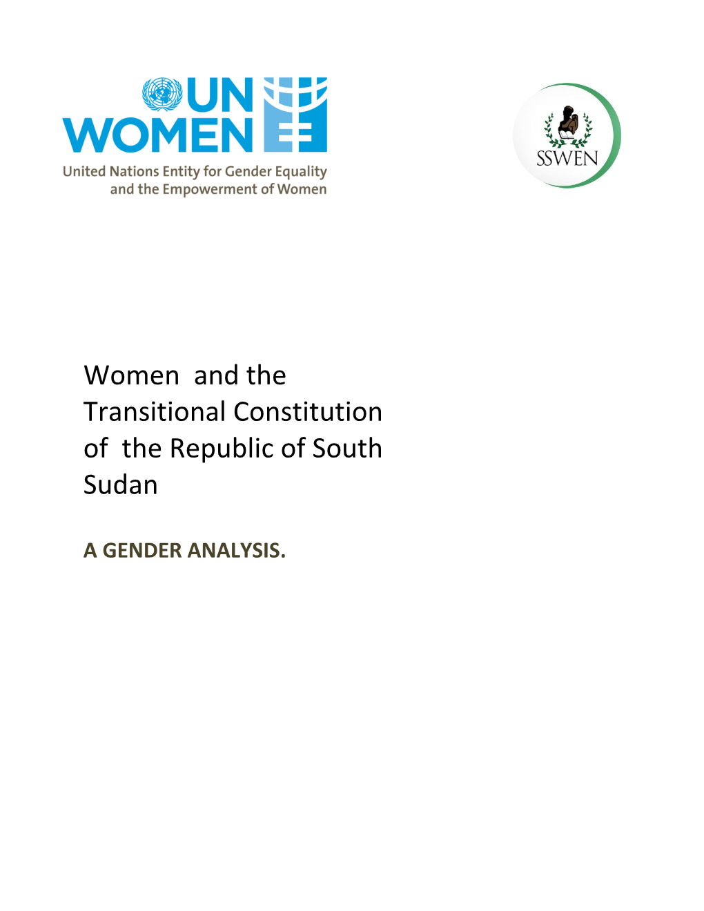 Women and the Transitional Constitution of the Republic of South Sudan