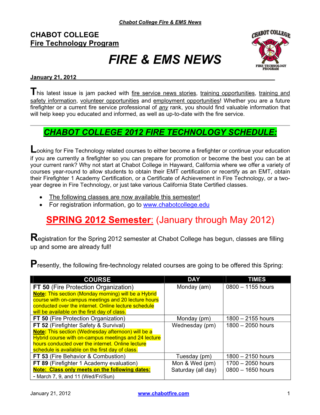 Fire & Ems News