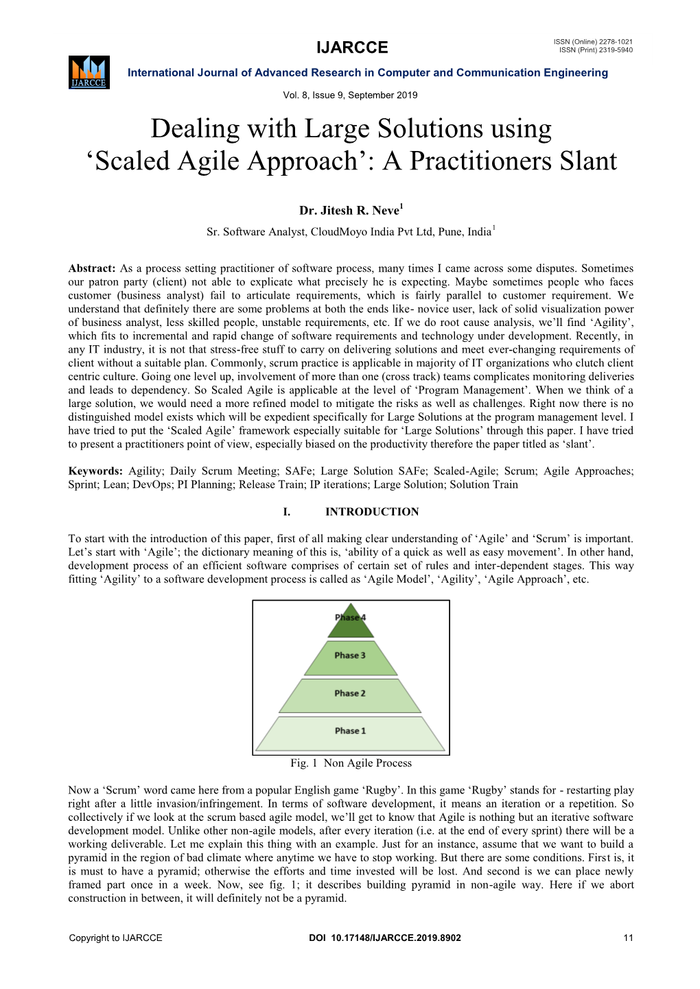 Scaled Agile Approach‟: a Practitioners Slant