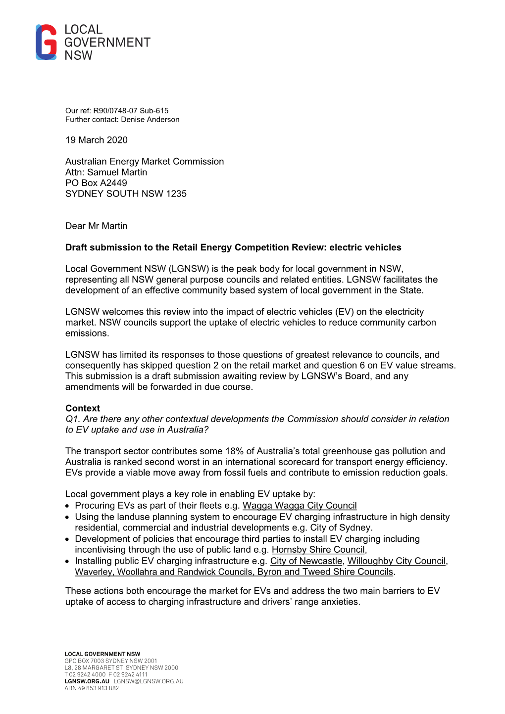 Local Government NSW (LGNSW) Is the Peak Body for Local Government in NSW, Representing All NSW General Purpose Councils and Related Entities