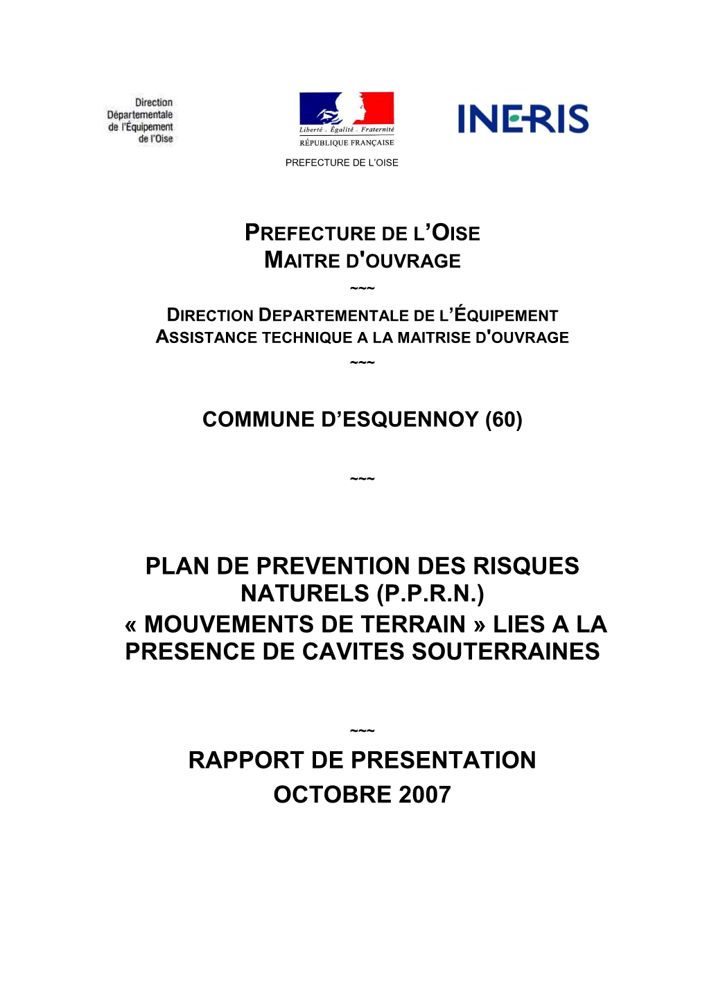 Plan De Prevention Des Risques Naturels (P.P.R.N.)