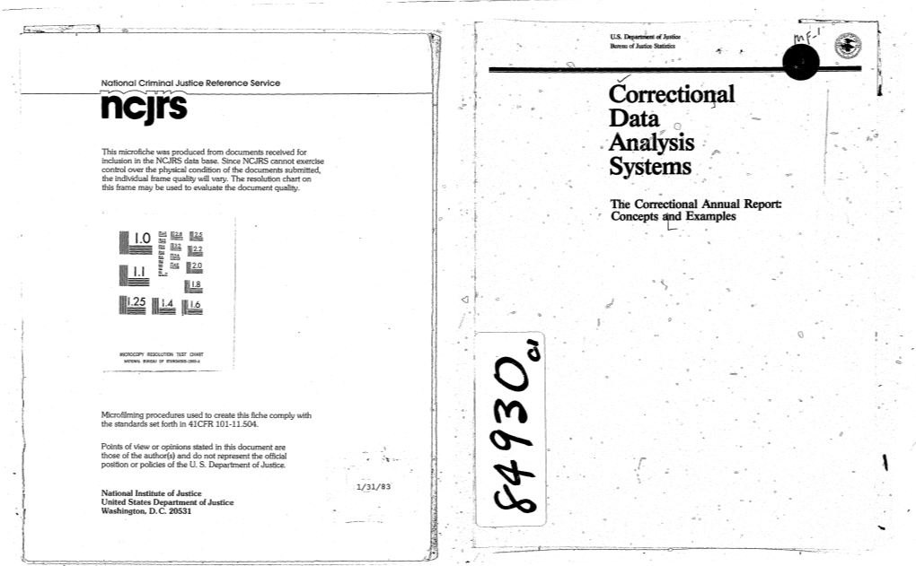 CORRECTIONAL ANNUAL REPORT: and Rural Areas: a Comparative Analysis at National Crime Survey: Victimization Rates