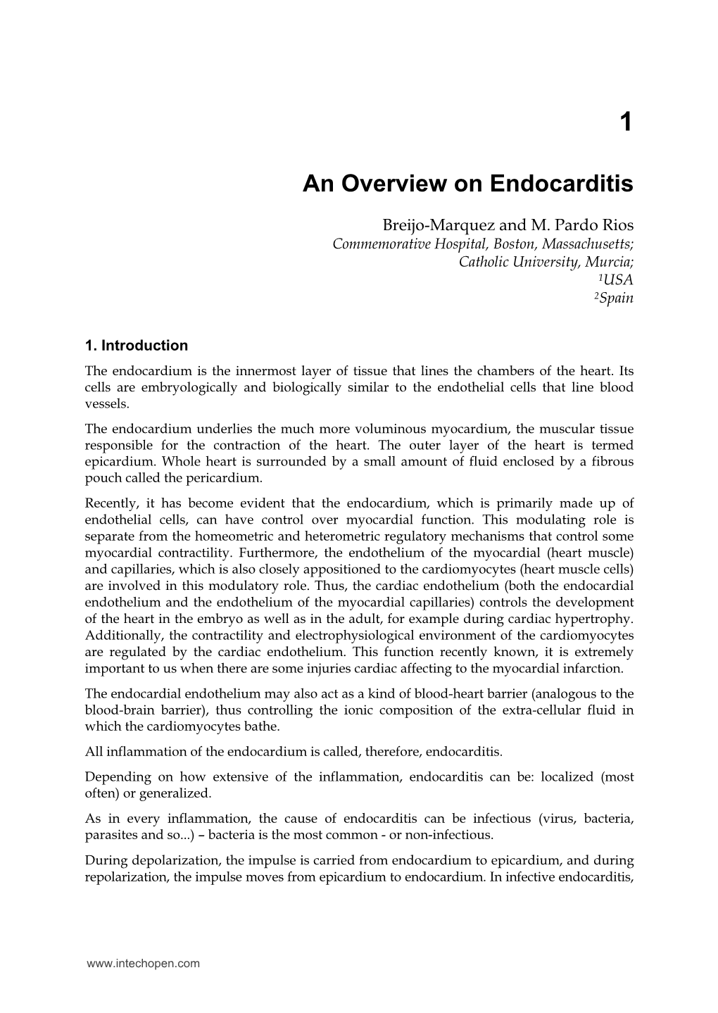 An Overview on Endocarditis