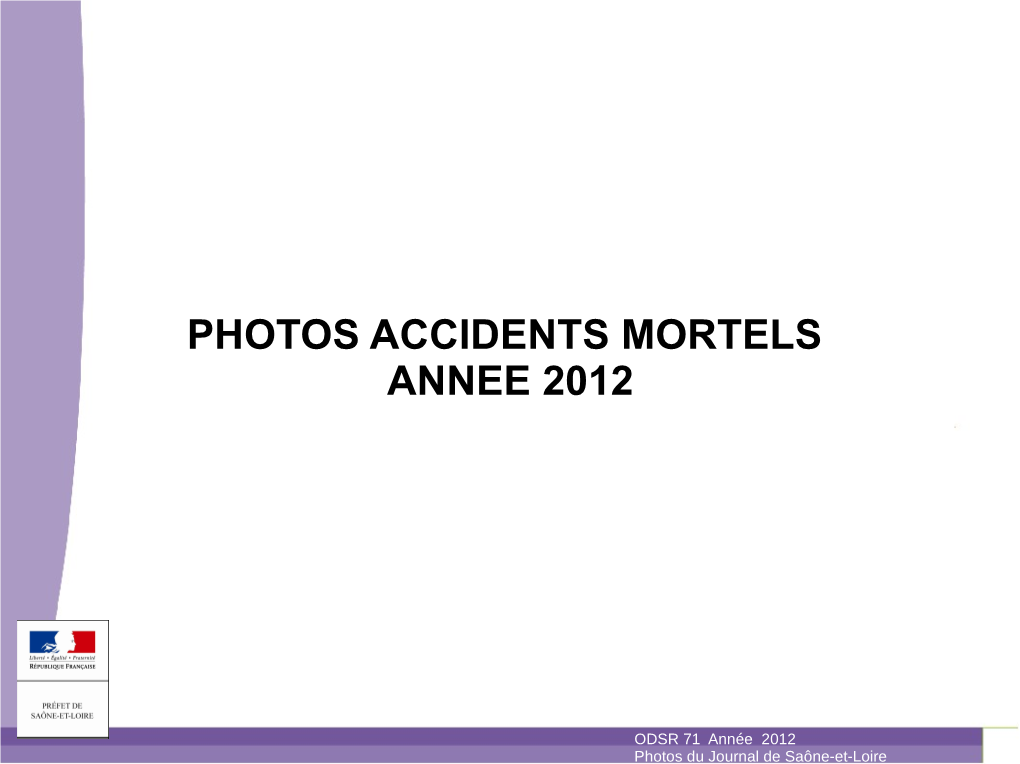 Photos Accidents Mortels Annee 2012