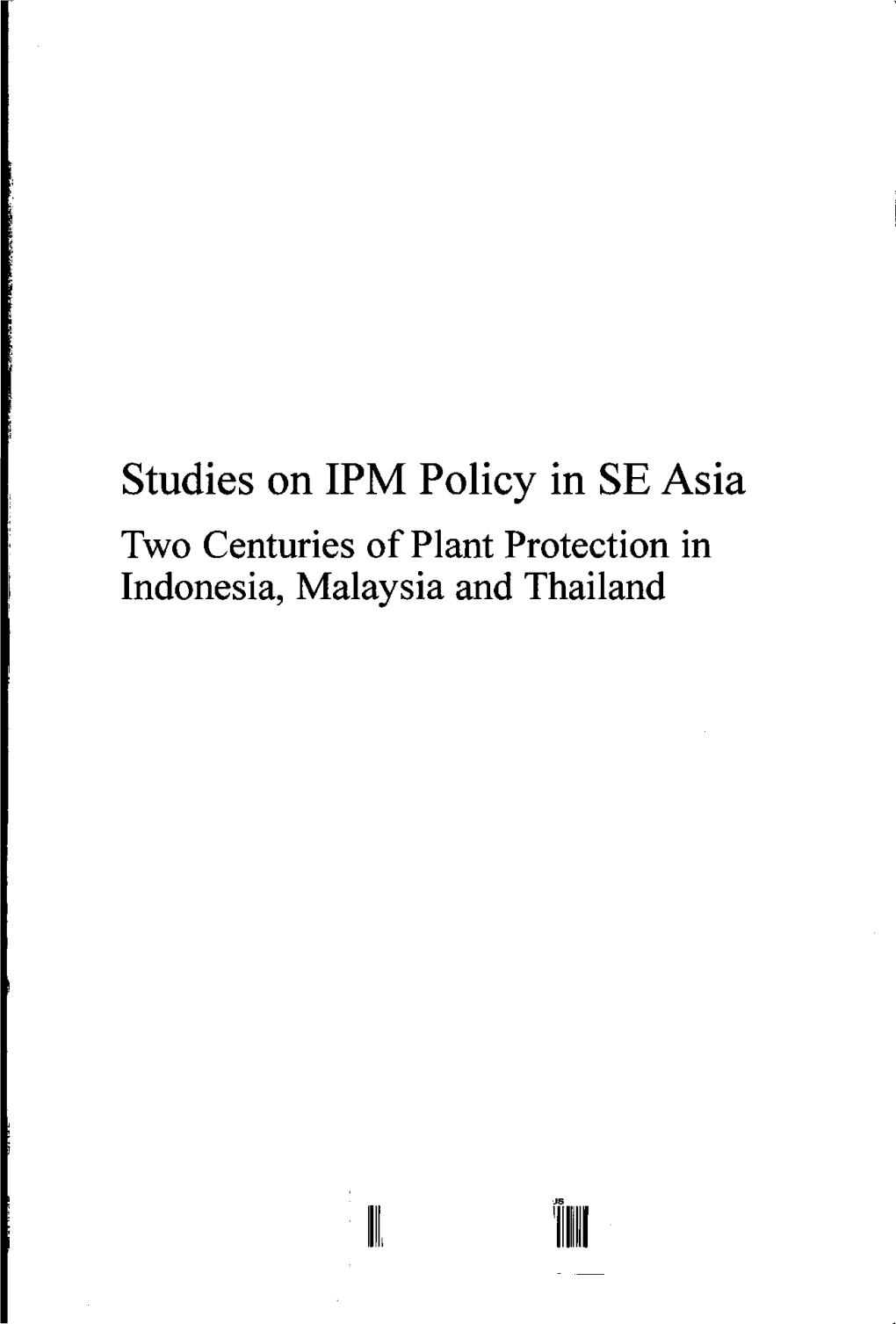 Studies on IPM Policy in SE Asia
