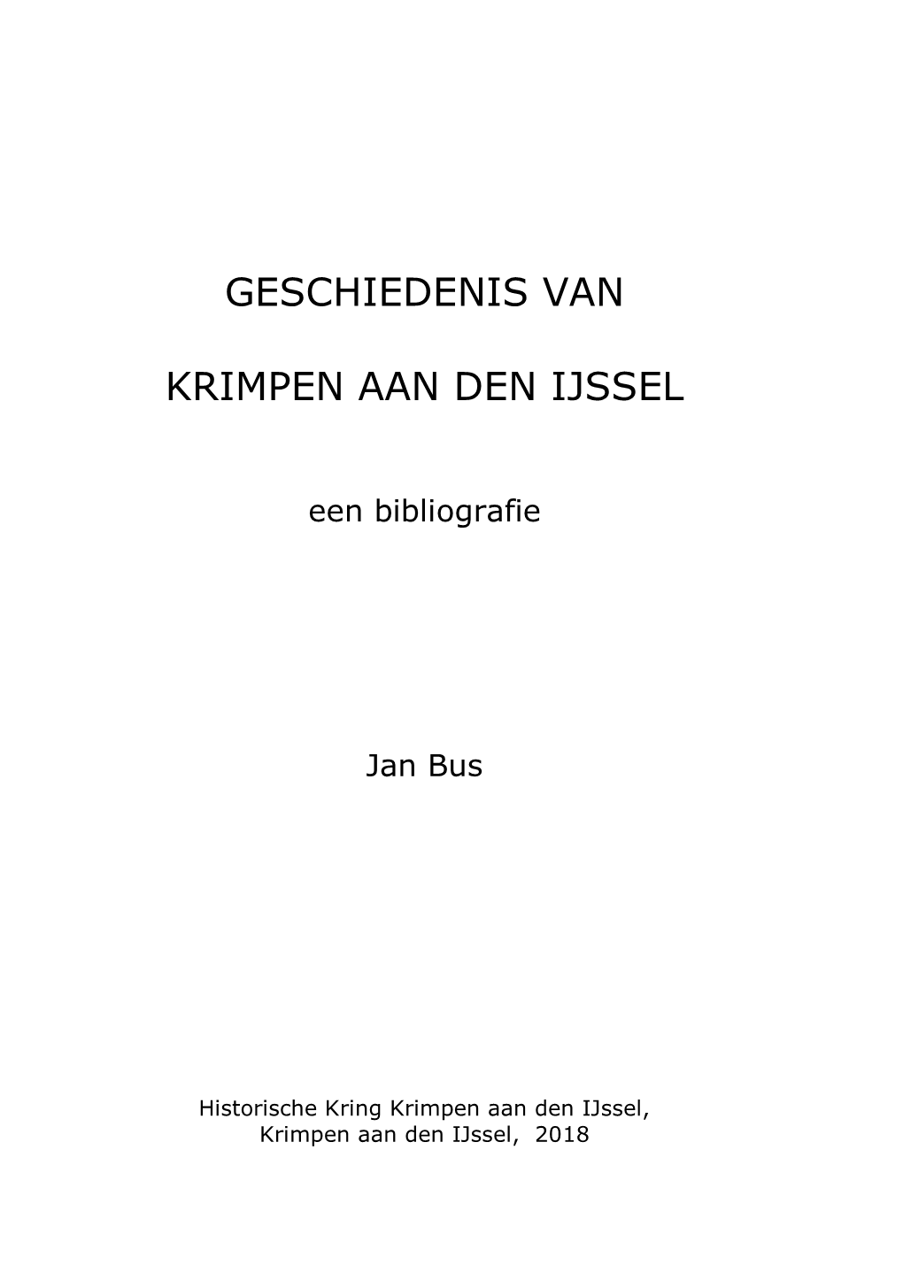 Geschiedenis Van Krimpen Aan Den Ijssel