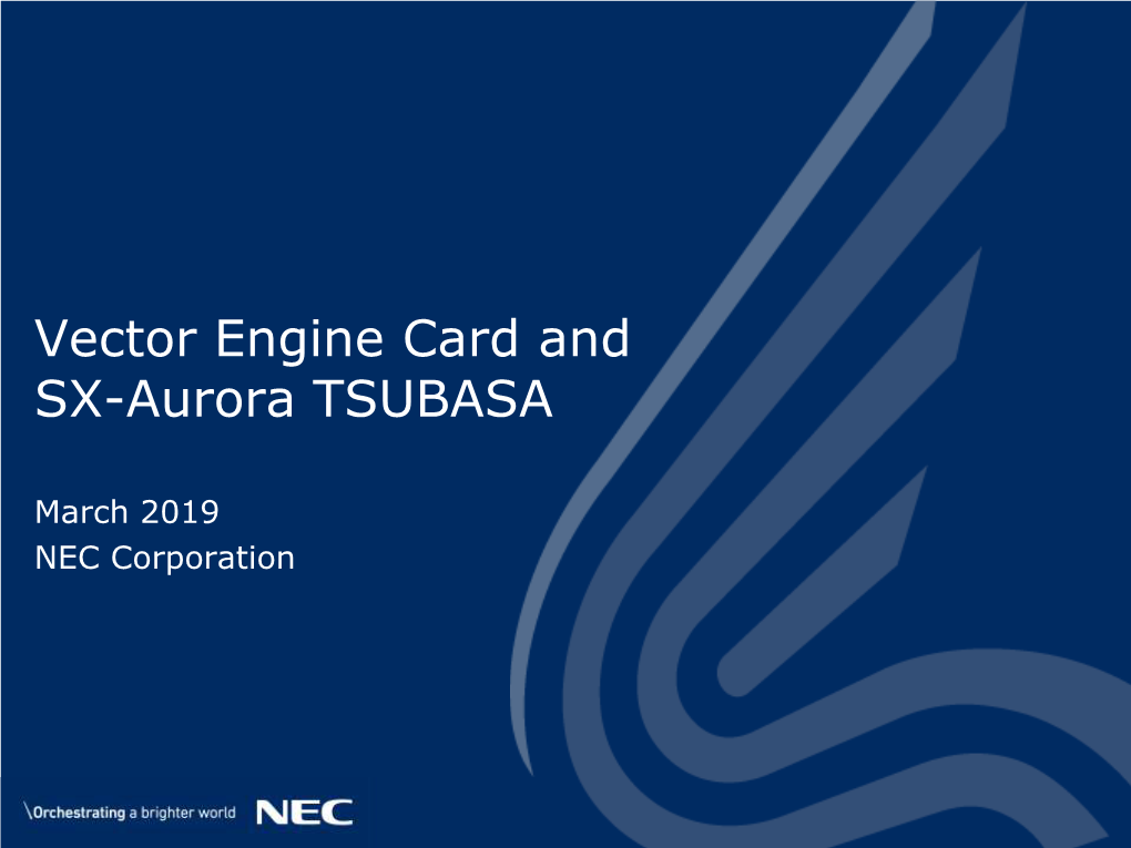 Vector Engine Card and SX-Aurora TSUBASA