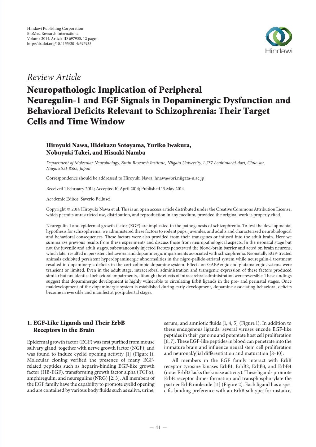 Review Article Neuropathologic Implication of Peripheral
