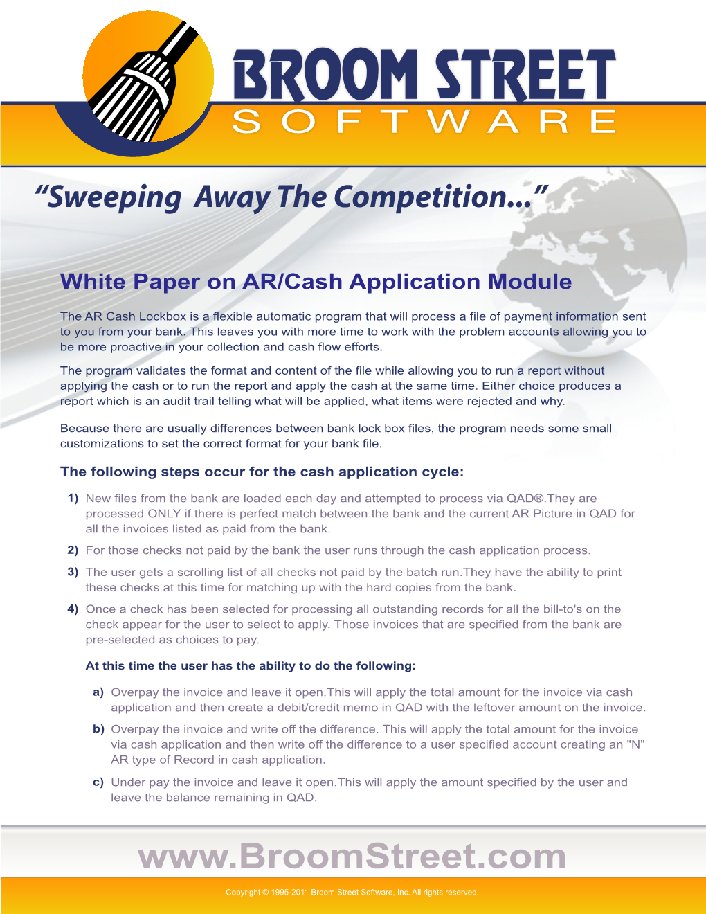 White Paper on AR/Cash Application Module