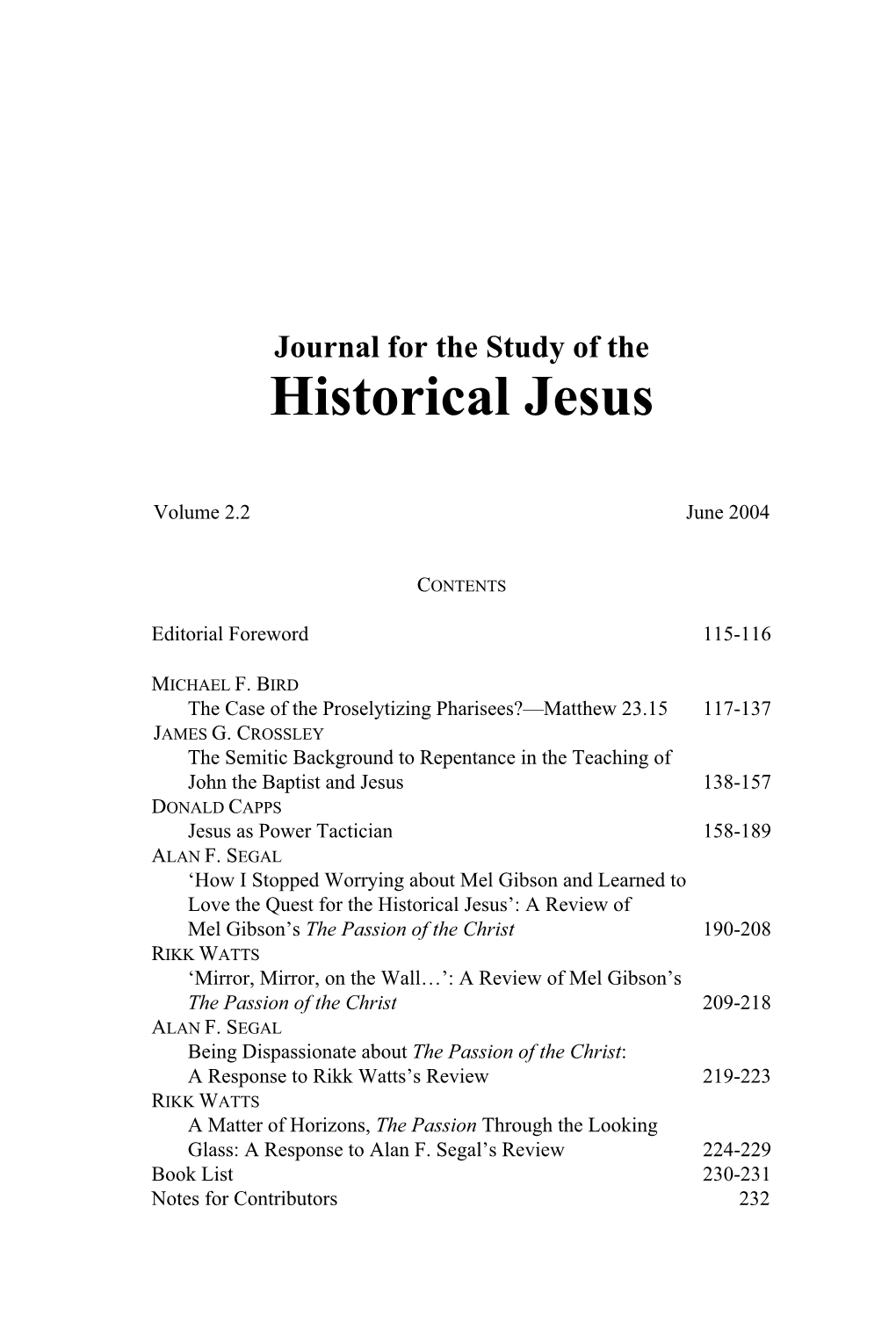 Historical Jesus