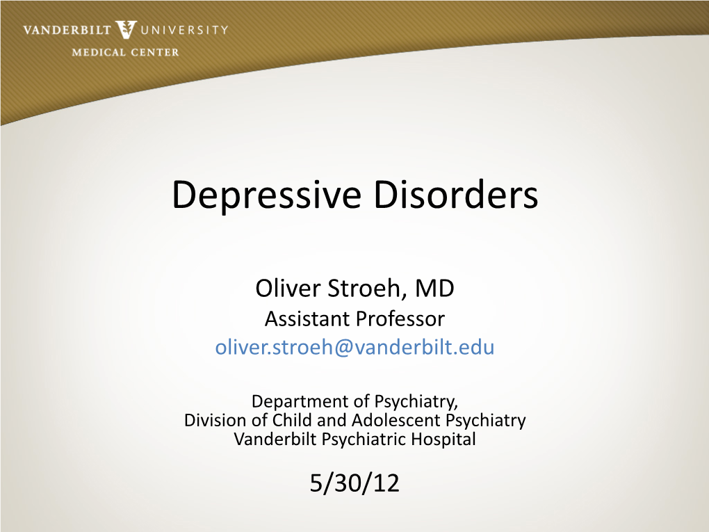 Depressive Disorders