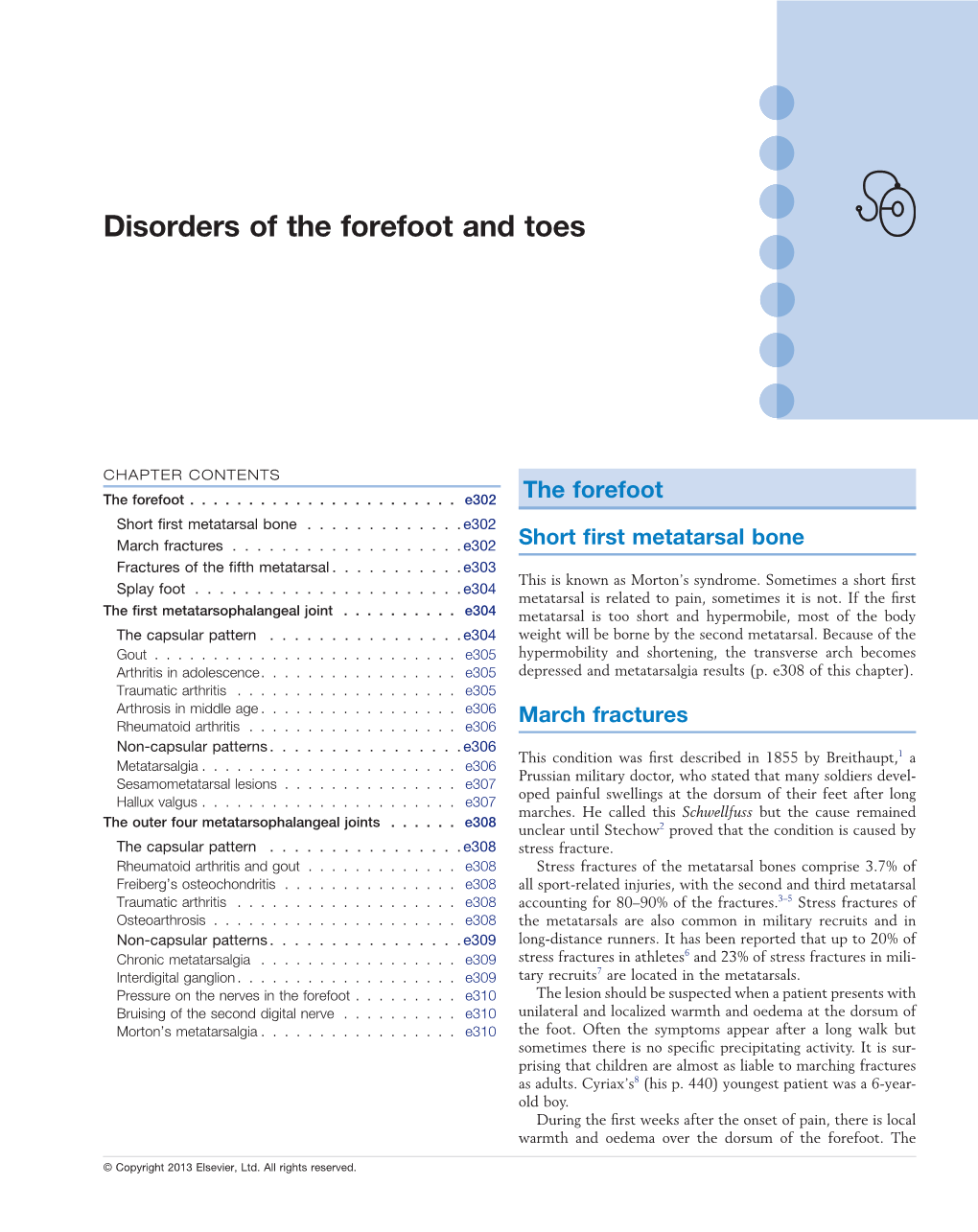 Disorders of the Forefoot and Toes