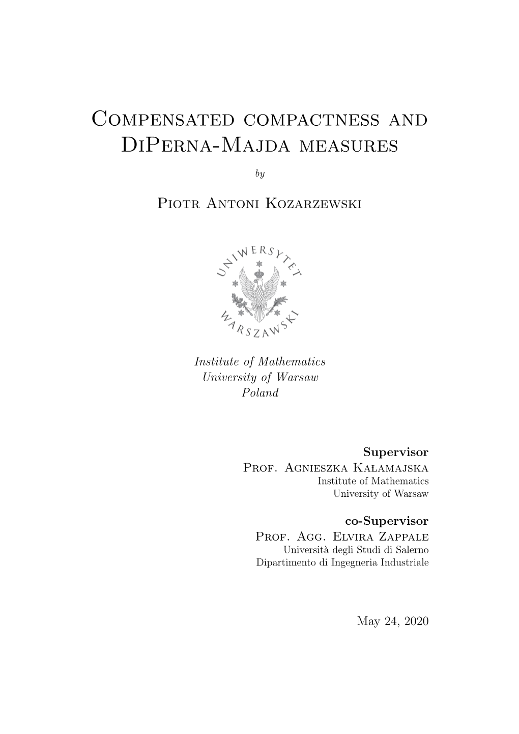 Compensated Compactness and Diperna-Majda Measures