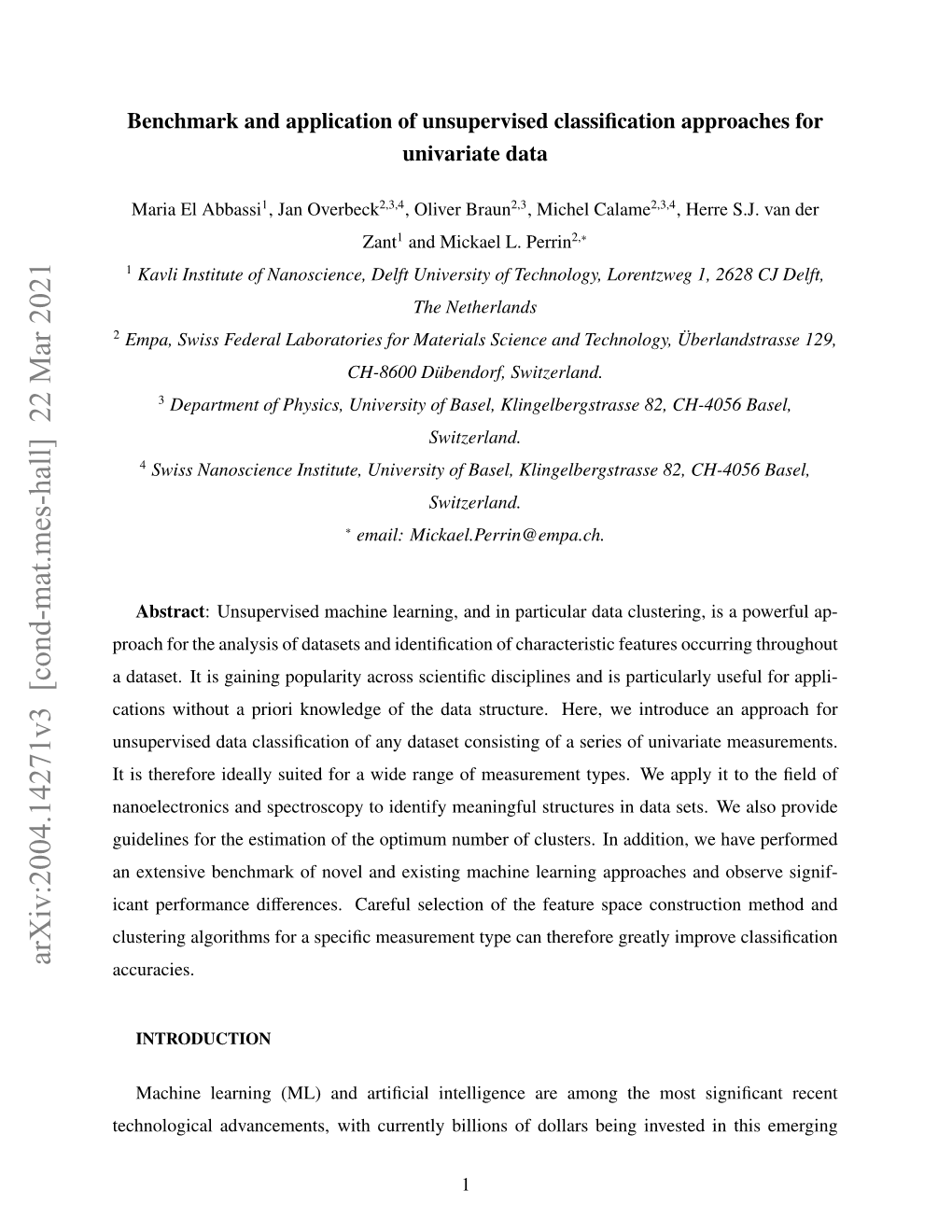 Arxiv:2004.14271V3 [Cond-Mat.Mes-Hall] 22 Mar 2021 Accuracies