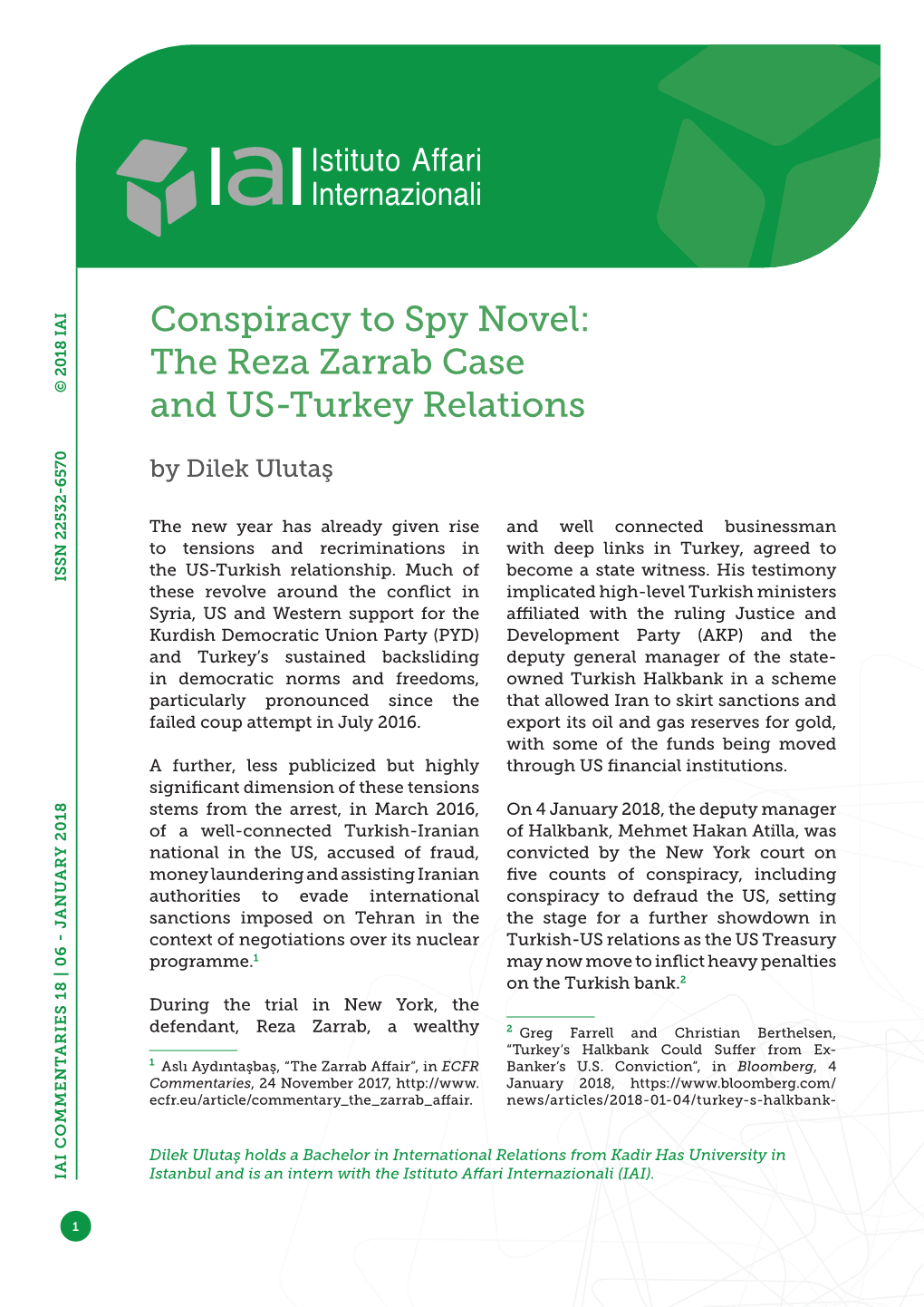 The Reza Zarrab Case and US-Turkey Relations